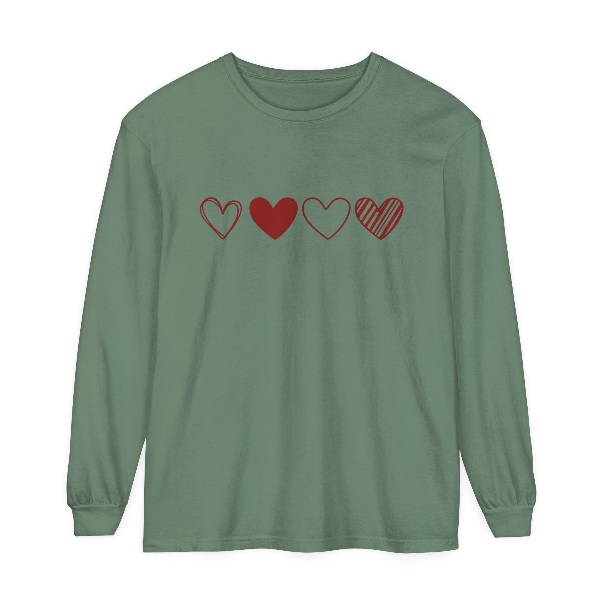 Heart Long Sleeve T-Shirt, Valentines Day Sweatshirt, Couple Gift Long Sleeve Shirt, Valentines Day Shirt, Heart Gift for Women, Valentine