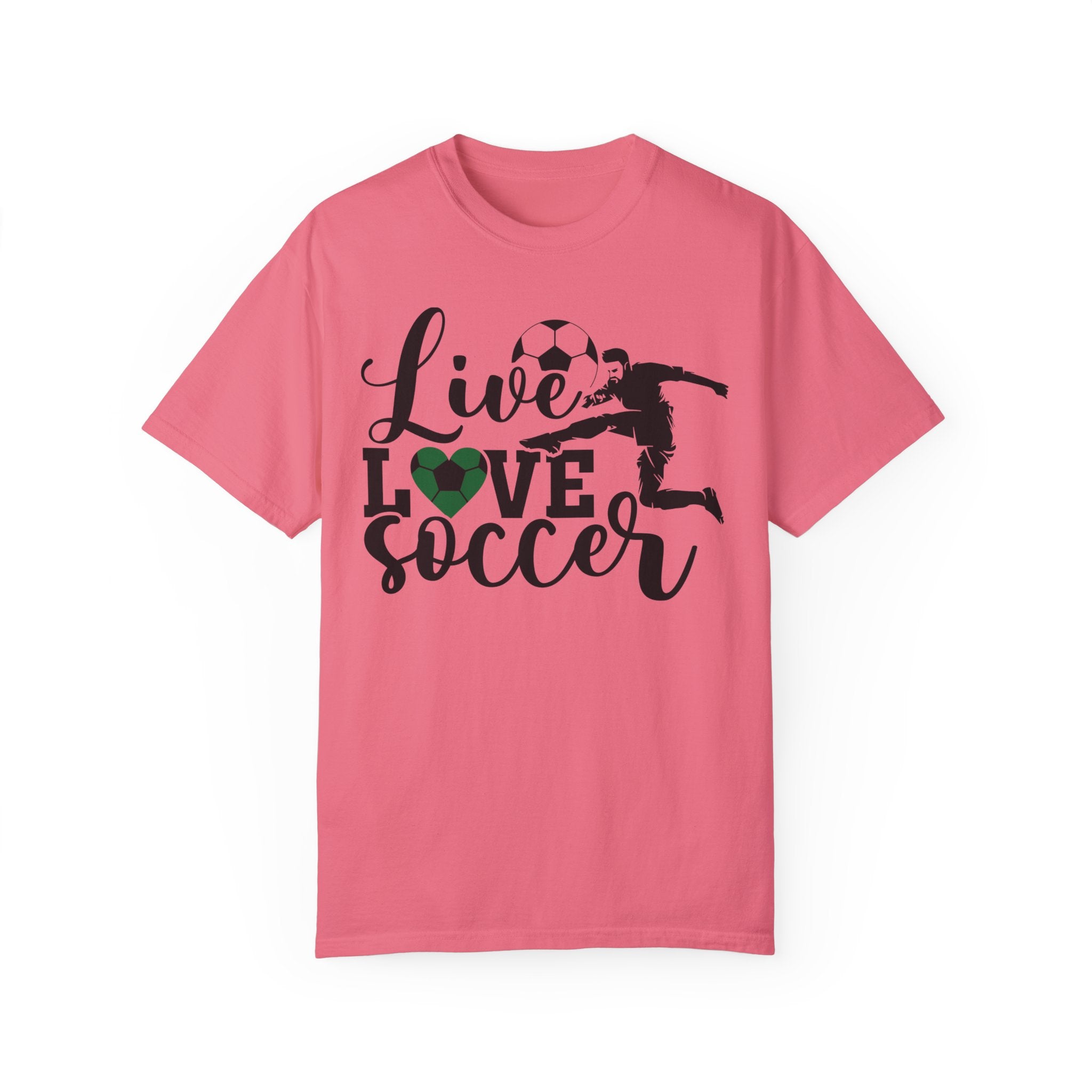 Live Love Soccer T-Shirt With Soccer Ball For Soccer Players