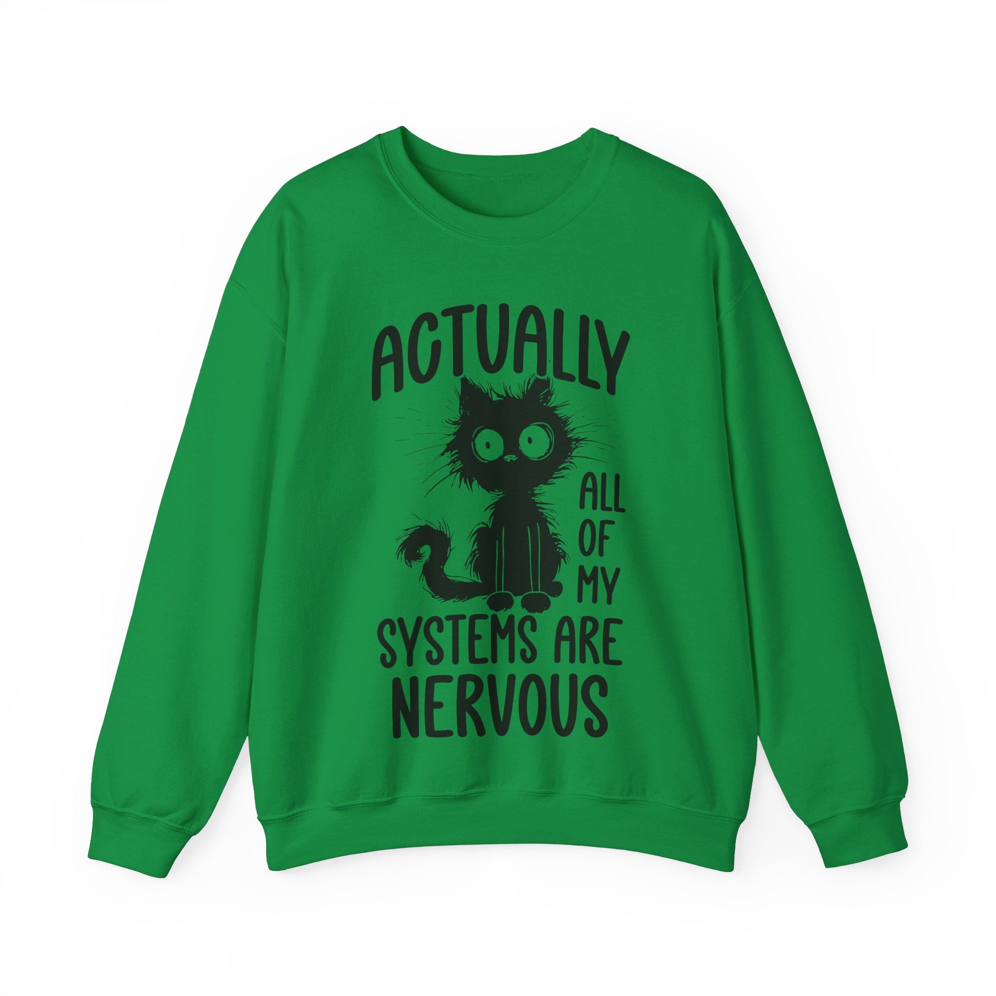 Actually All of My Systems Are Nervous Sweatshirt, Mental Health Shirt, Funny Sweatshirt, Vintage Shirt Anxiety Shirt, Raccoon Sweatshirt