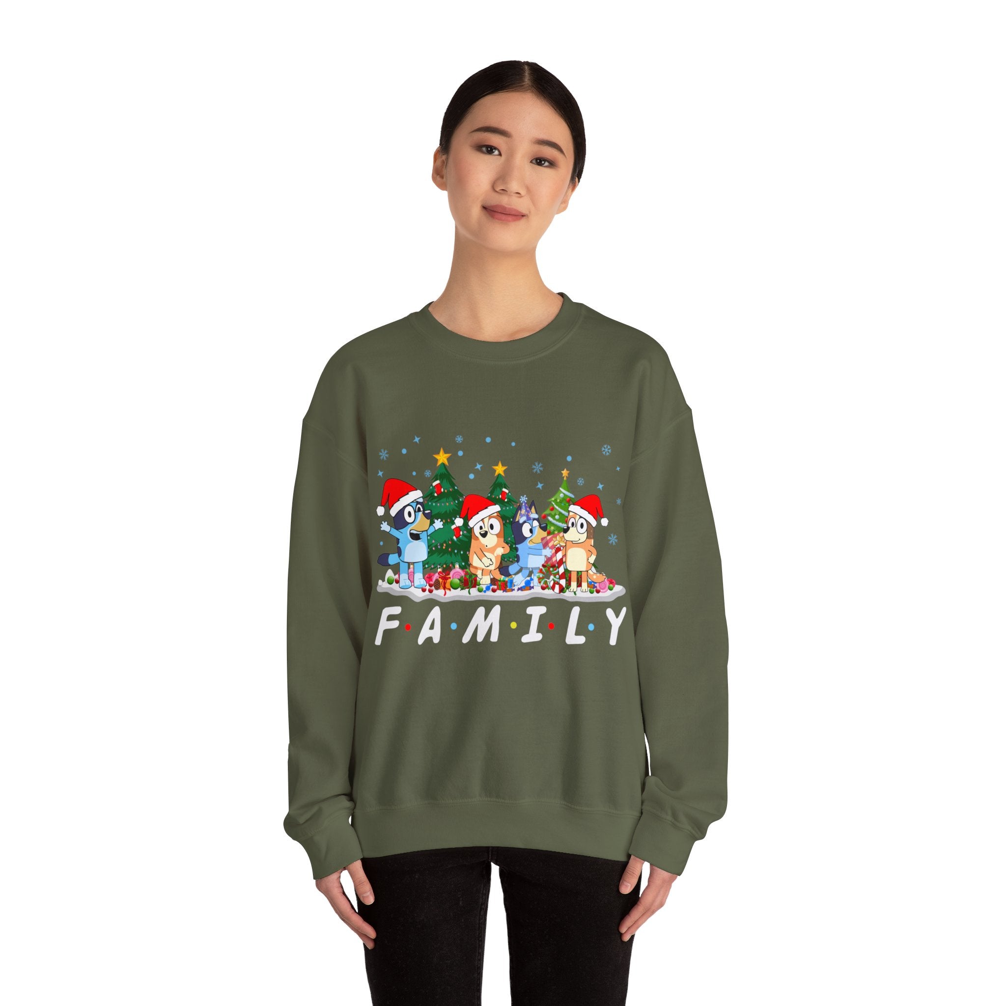 Christmas Bluey Family Sweatshirt, Bluey Party Family Xmas Shirt, Funny Christmas Shirt, Christmas Bluey Sweatshirt, Bluey Party Christmas