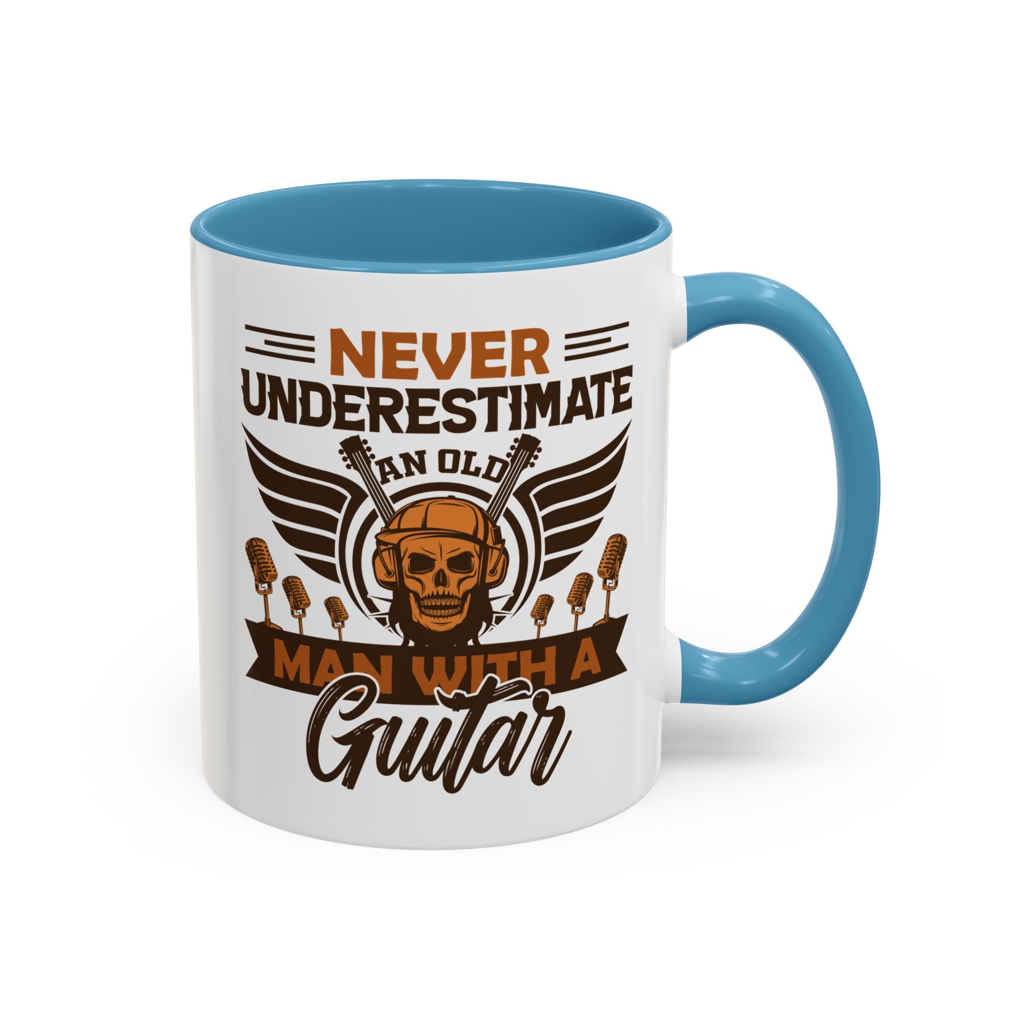 Never Underestimate an Old Man With a Guitar Mug, Guitar Coffee Mug, Funny Guitar Coffee Cup, Guitar Player Gifts, Guitar Dad Grandpa Presents