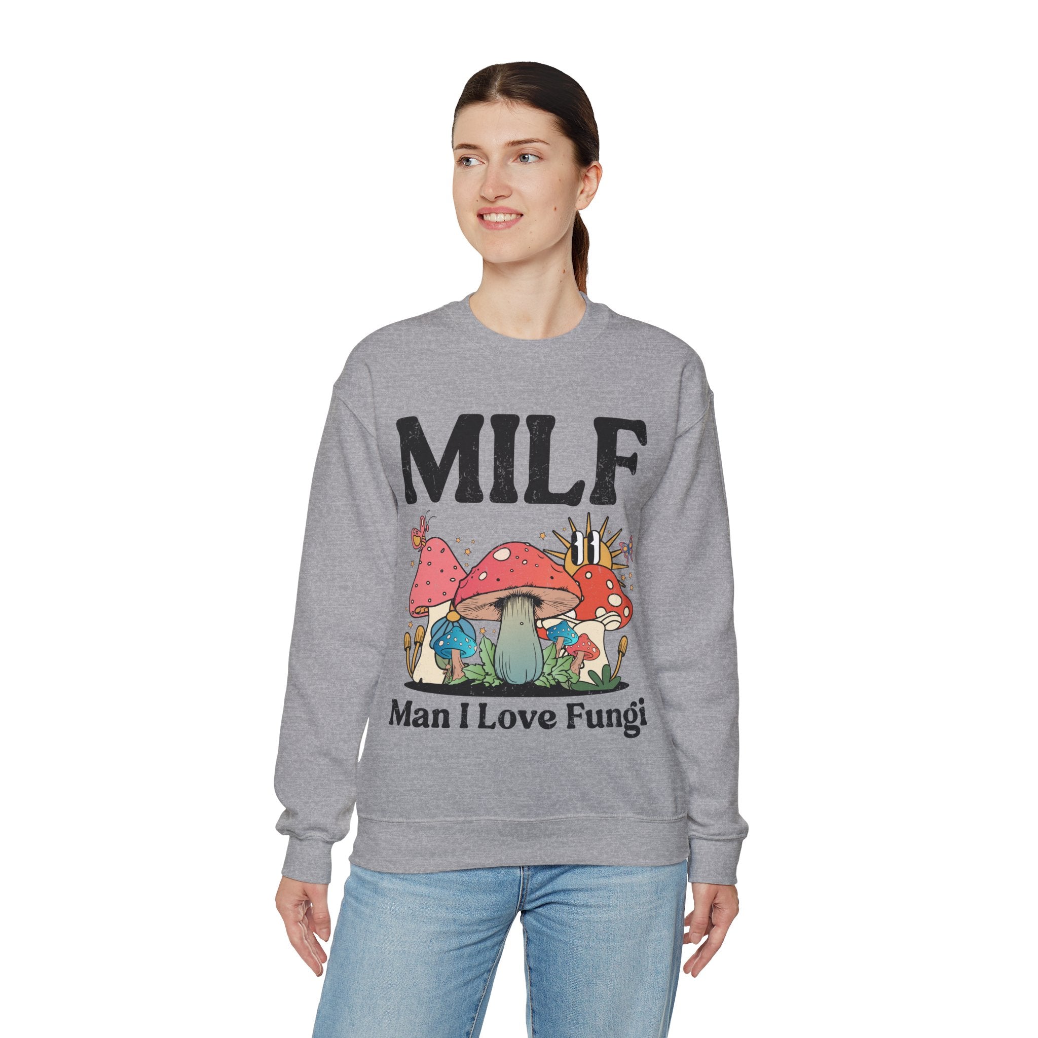 MILF Man I Love Fungi Sweatshirt, Retro Mushroom Shirt, Goblincore Sweatshirt, Cottagecore Sweater, Nature Lover Gift, Mycologist T-Shirt