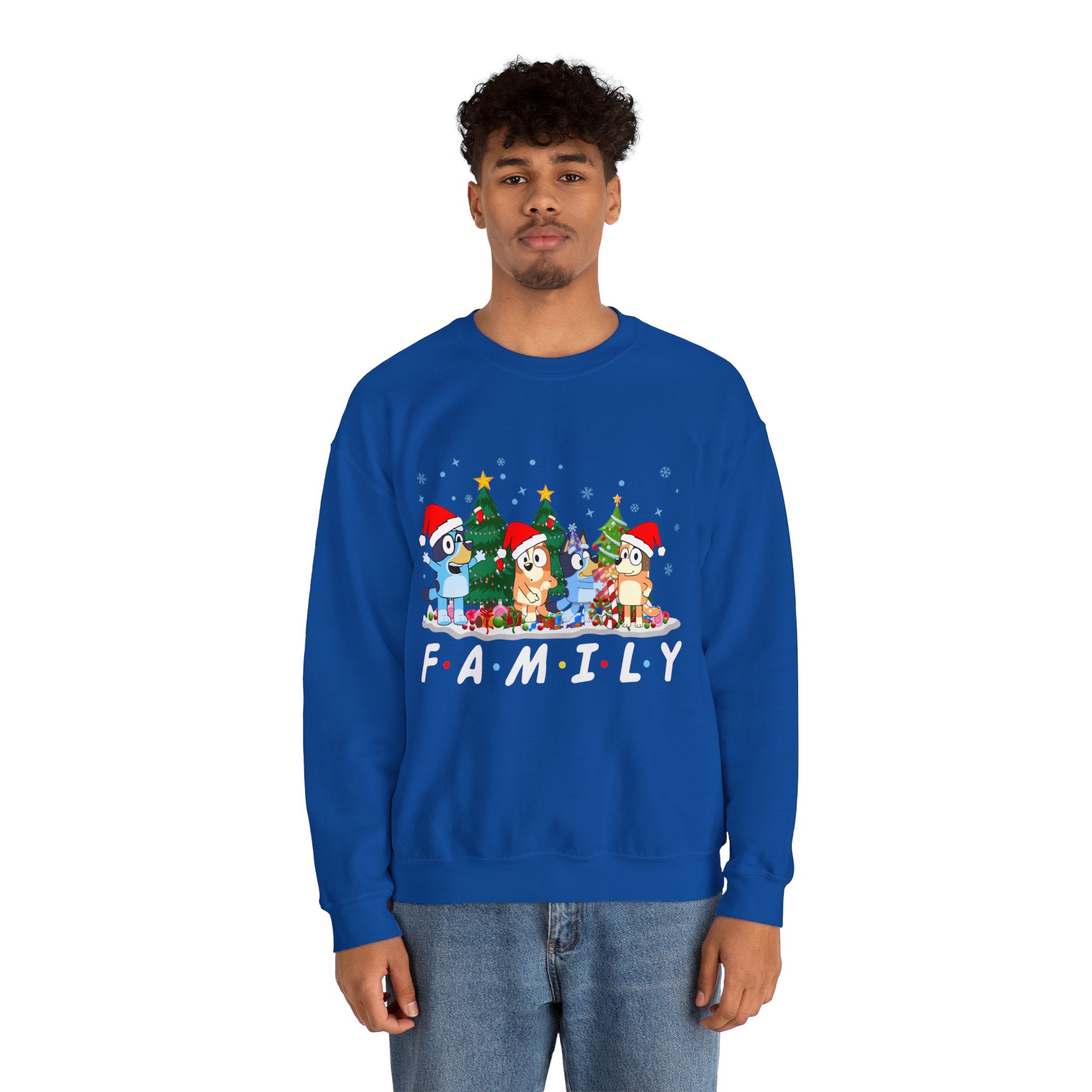 Christmas Bluey Family Sweatshirt, Bluey Party Family Xmas Shirt, Funny Christmas Shirt, Christmas Bluey Sweatshirt, Bluey Party Christmas