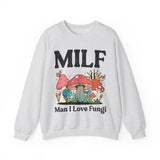 MILF Man I Love Fungi Sweatshirt, Retro Mushroom Shirt, Goblincore Sweatshirt, Cottagecore Sweater, Nature Lover Gift, Mycologist T-Shirt