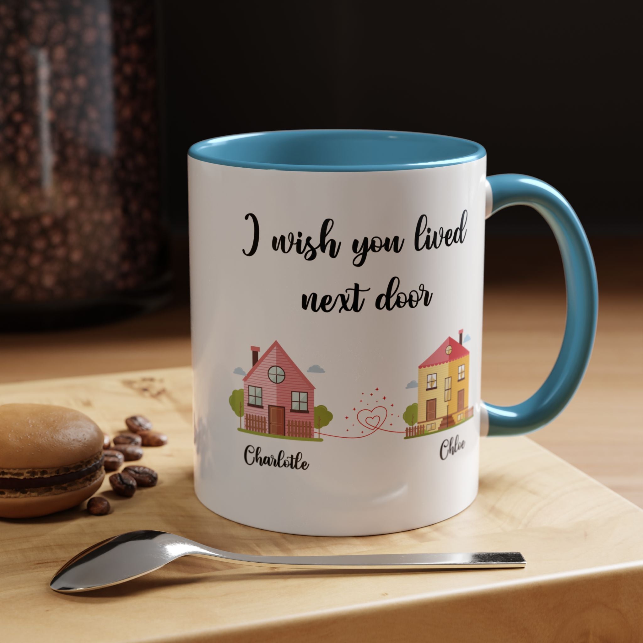 I Wish You Lived Next Door Mug, Bestie Coffee Mug, Long Distance Mug, Moving Away Mug, Best Friend Christmas, Bestie Birthday Gift, Bff Mug