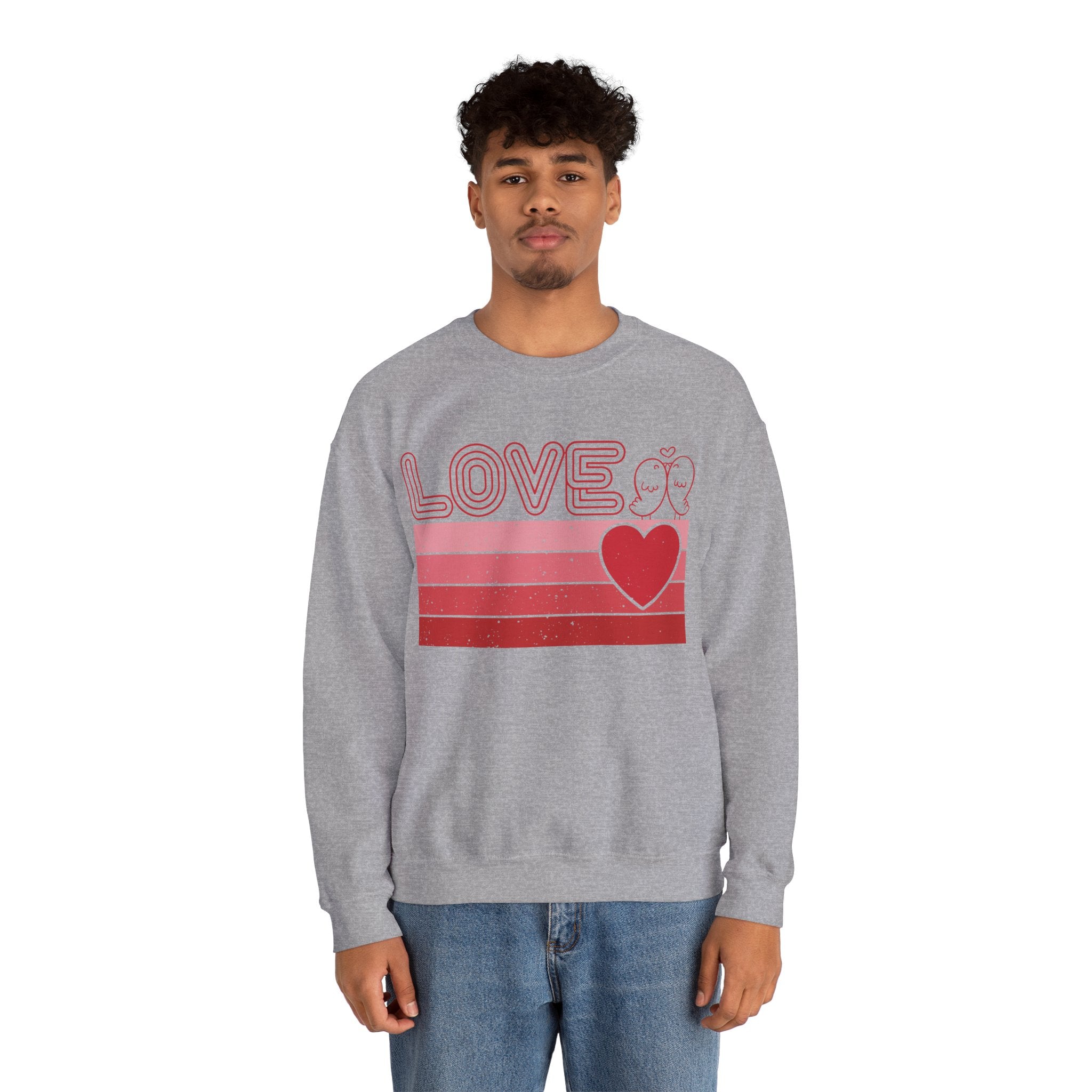 Retro Love Valentines Day Sweatshirt, Valentines Day Shirts For Woman, Heart Shirt, Cute Valentine Shirt, Valentines Day Gift, Valentines Gift