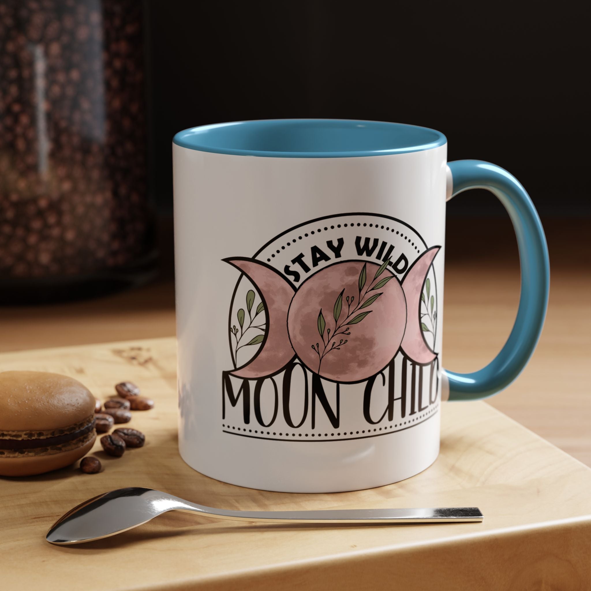 Stay Wild Moon Child Mug, Moon Coffee Mug, Witchy Mug, Mystical Mug, Nature Mug, Gift Mug, Boho Coffee Mug