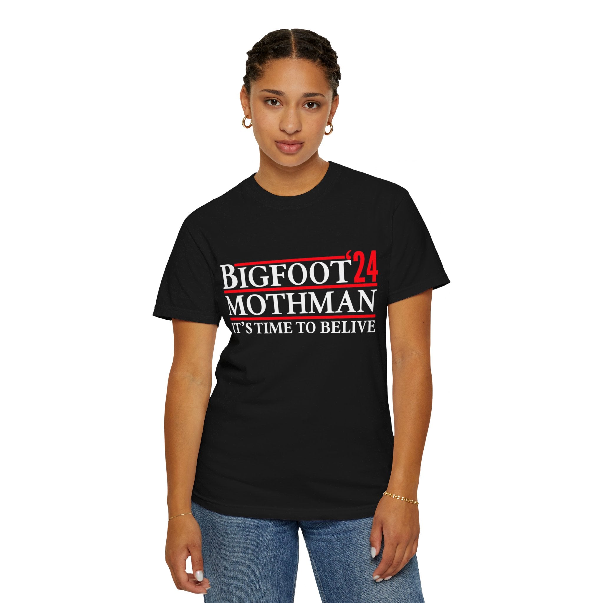 UNIDAZE Bigfoot Mothman 2024 President Election Shirt, Funny Vote Bigfoot Political Satire Humor Tee, Unique T-Shirt Gift for Men and Women Printify 2024 election shirt bigfoot lover shirt bigfoot shirt bigfoot usa Cotton Crew neck DTG for president funny 2024 election funny bigfoot shirt funny election shirt joke shirt Men's Clothing mothman shirt Oversized political satire sasquatch shirt T-shirts TikTok Unisex vote bigfoot Women's Clothing