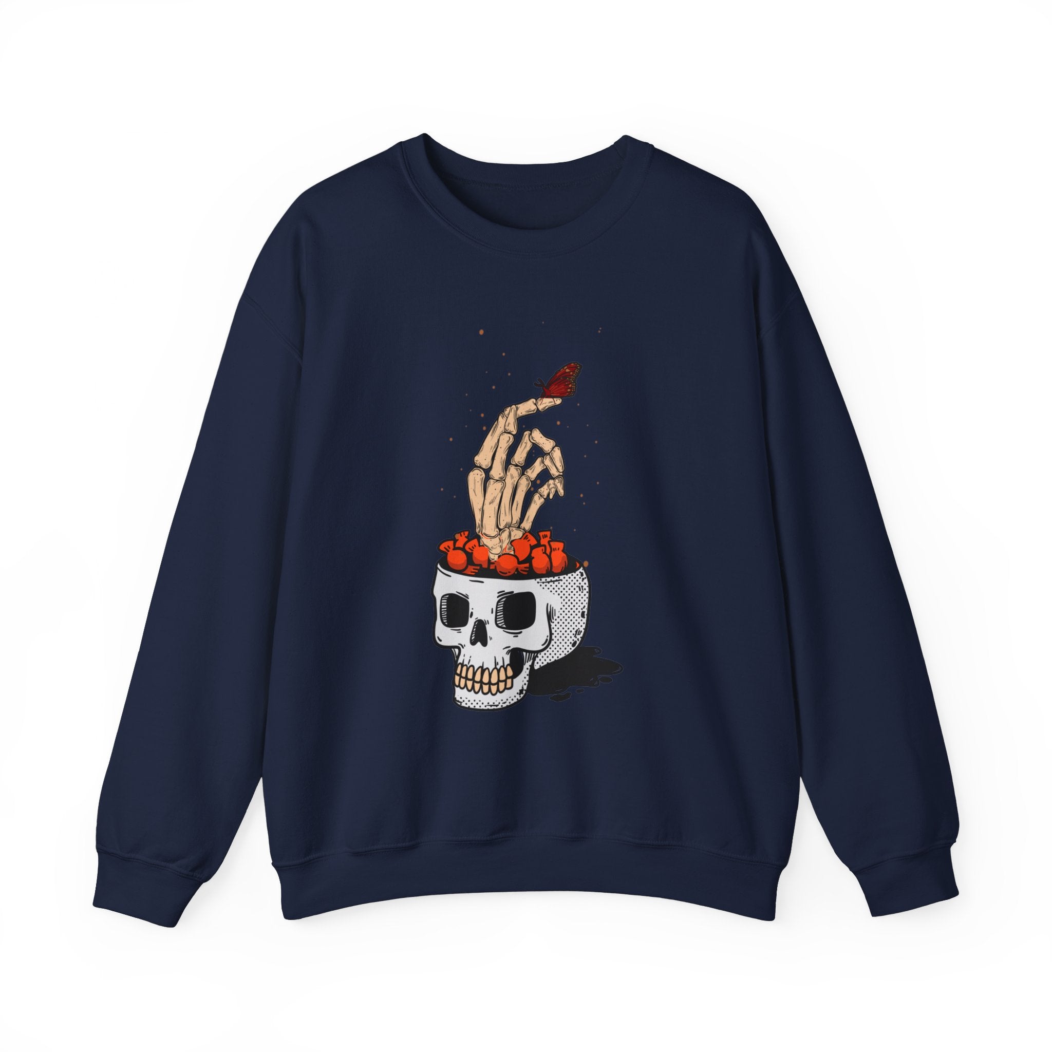 Skull skeleton hand halloween Sweatshirt, Skeleton Hand T-Shirt, Skeleton Shirt, Horror Gift, Skeleton Rock Tee, Rock and Roll Shirt