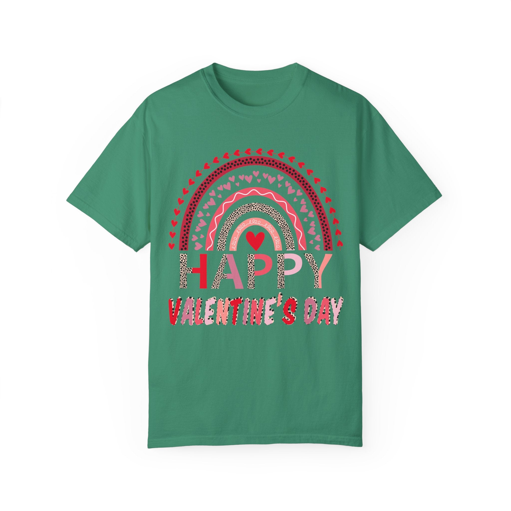 Leopard Rainbow Valentines Day Shirt, Happy Valentines Day Tshirt, Valentines Shirt, Gift for Couples Shirt, Couple Matching Shirt, Leopard Tee