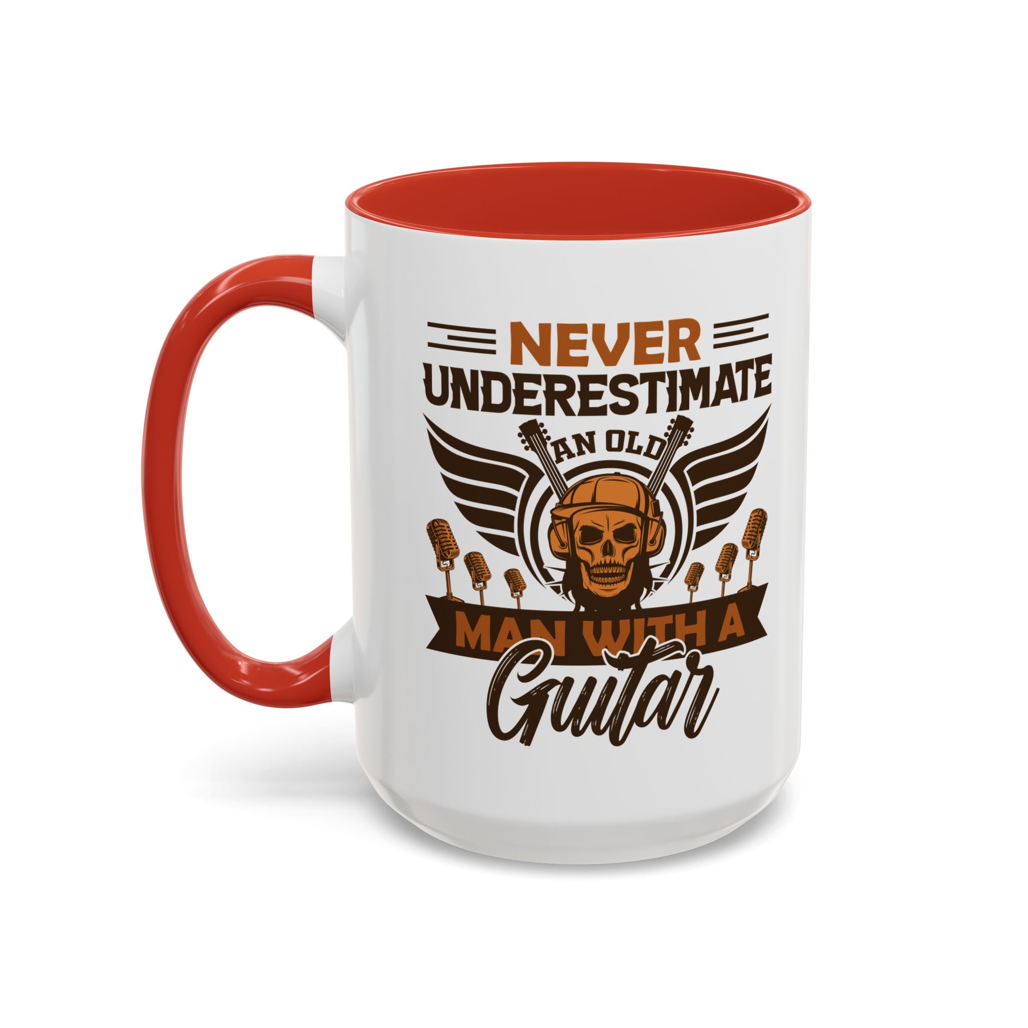 Never Underestimate an Old Man With a Guitar Mug, Guitar Coffee Mug, Funny Guitar Coffee Cup, Guitar Player Gifts, Guitar Dad Grandpa Presents