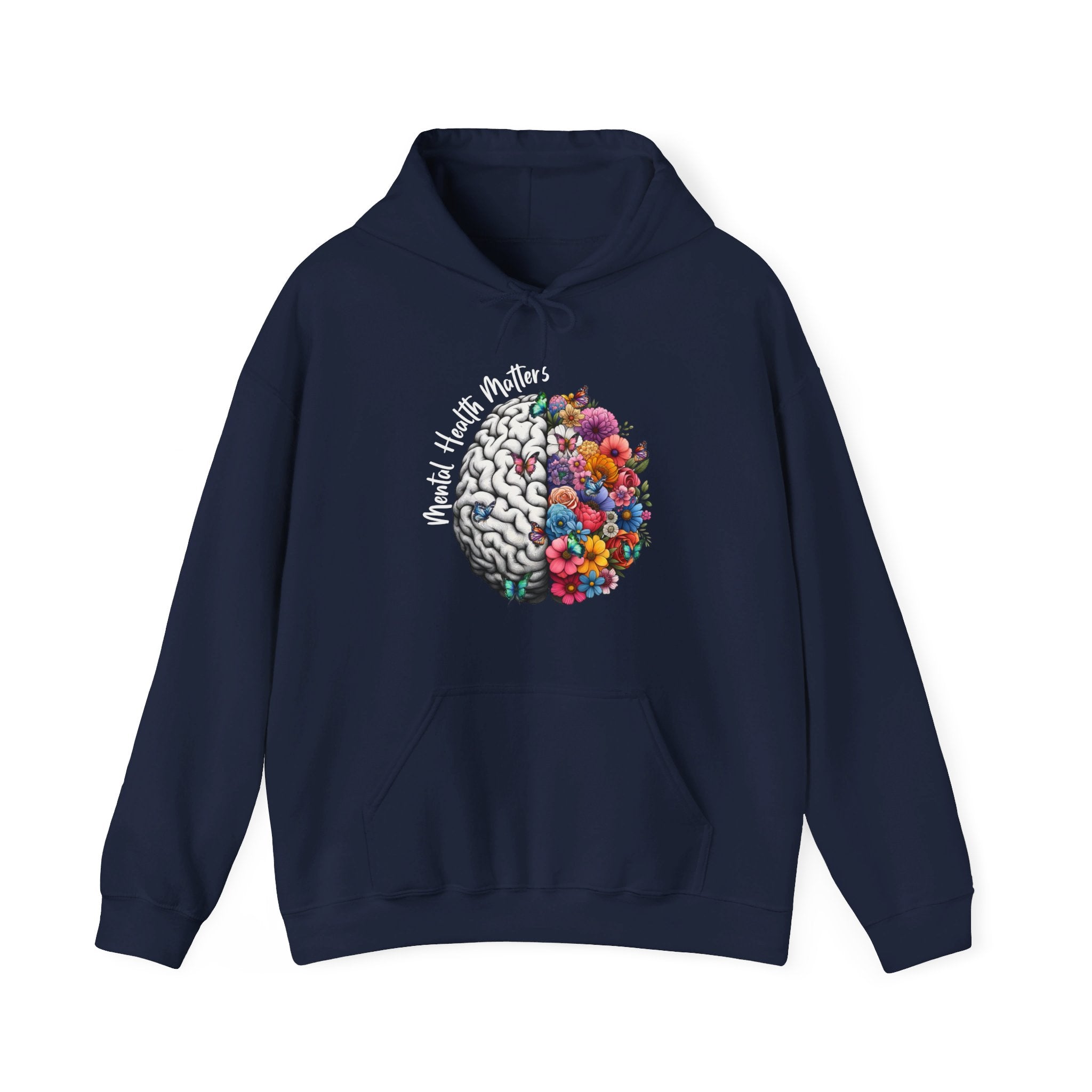 Mental Health Matters Hoodie,  Floral Anatomical Brain Tee, Mental Health Awareness Shirt, Gift For Counselor