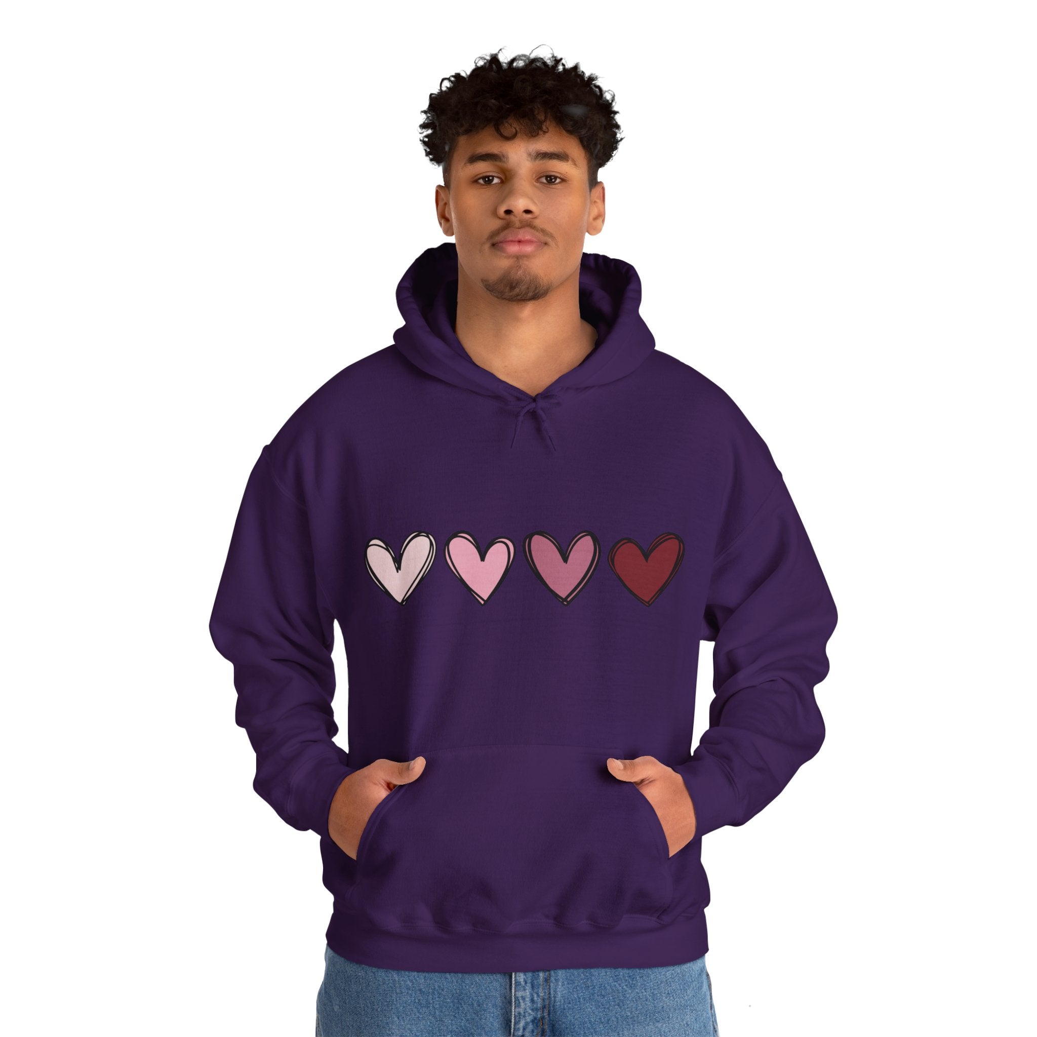 Valentine Double Heart Hoodie, Cute Valentine Hoodie, Valentine Sweatshirts, Vintage Valentine Hooded Sweatshirt, Valentine Pullover