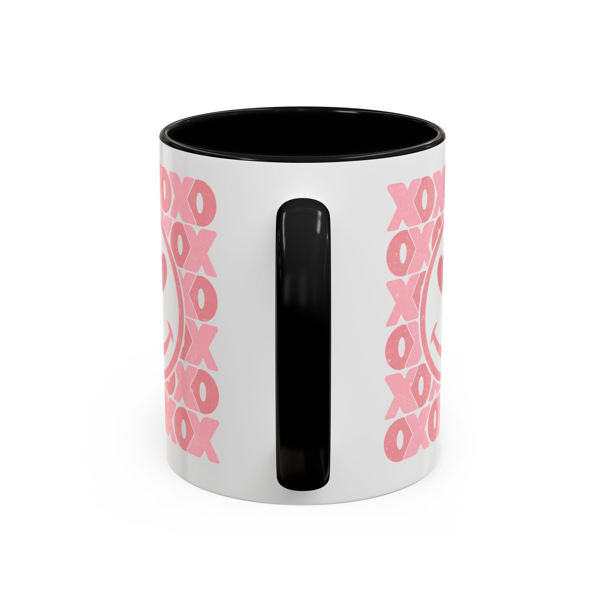 XOXO Smiley Face Coffee Mug, Pink Smiley Face Mug, Valentines Decor, Galentines gift, XOXO Coffee Cup, Party Favors, Cute Coffee Mug