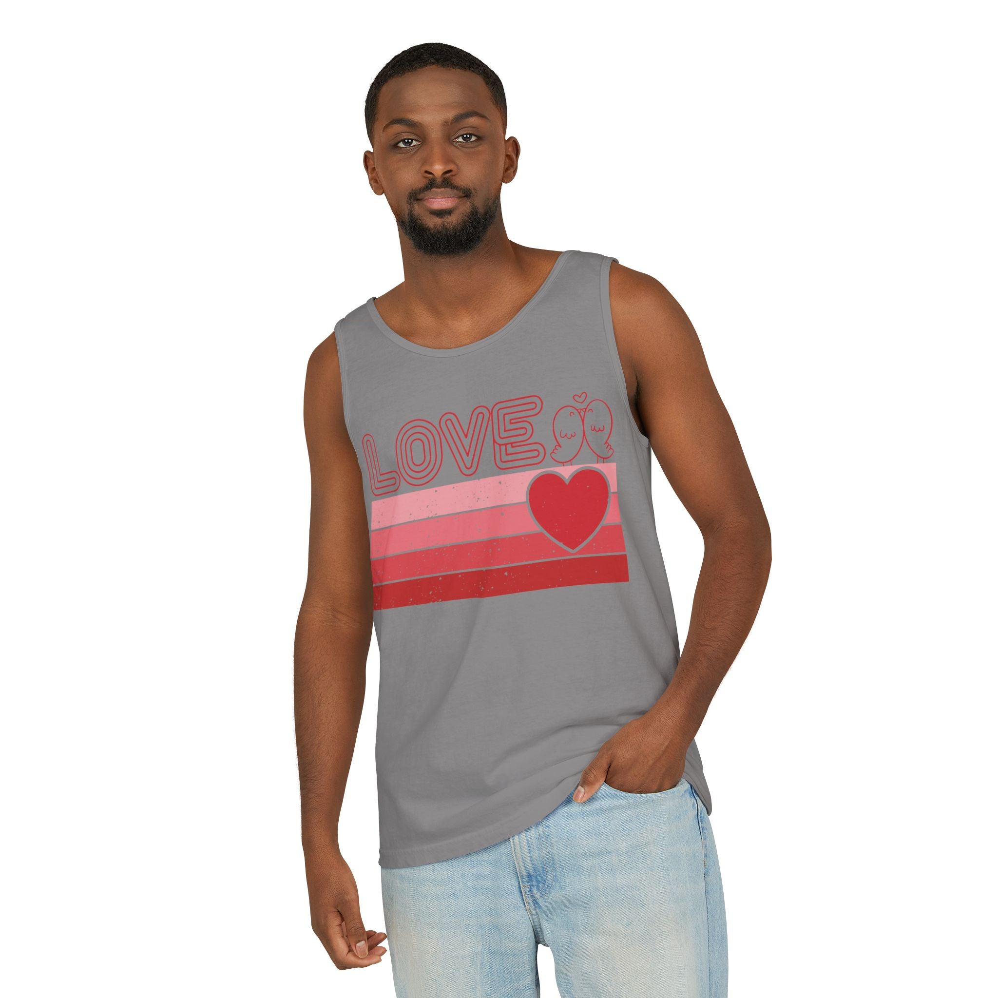 Retro Love Valentines Day Tank Top, Valentines Day Shirts For Woman, Heart Tank Top, Cute Valentine Shirt, Valentines Day Gift, Valentines Gift