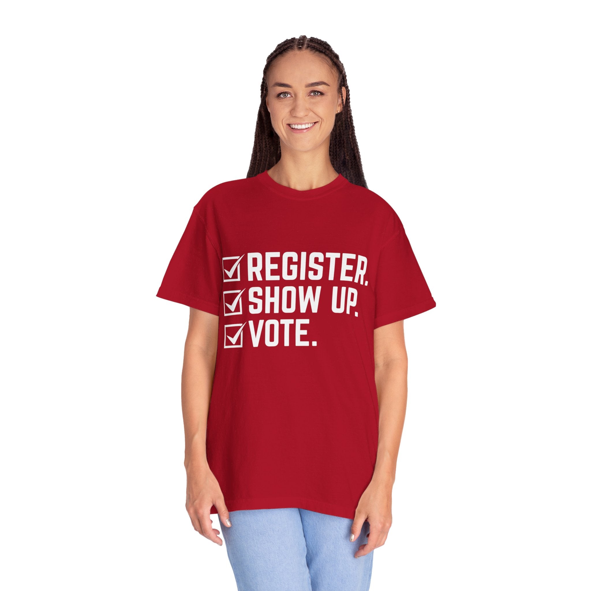 Register Show Up Vote Shirt, Election Day T-shirt, 2024 Election Shirt, Right to Vote Shirt, Political Tee, Voting Shirt, Republican Gift