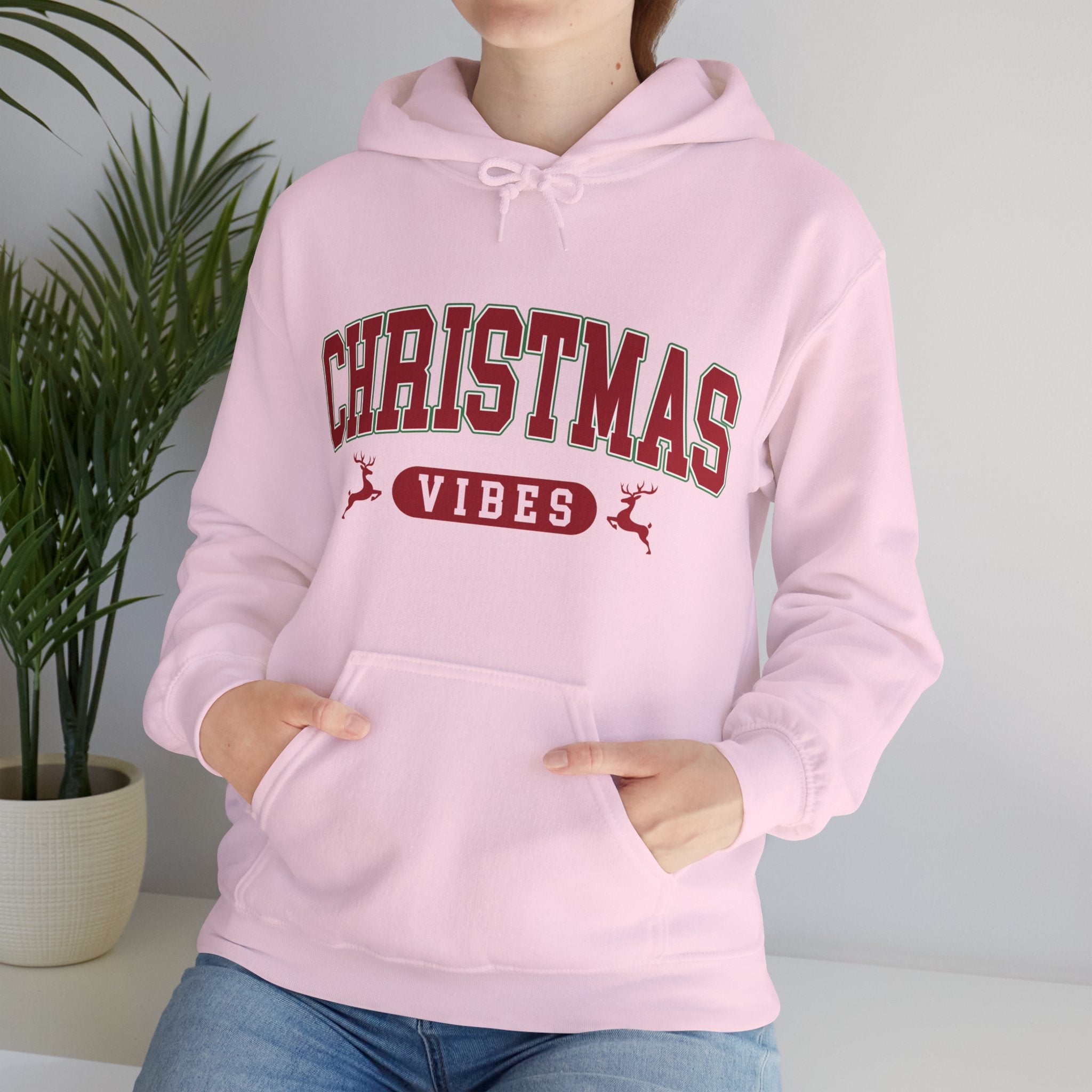 Retro Christmas Vibes Hoodie, Womens Christmas Hoodie, Holiday Sweater, Cute Christmas Hooded Sweatshirt, Christmas Gift, Winter Shirt