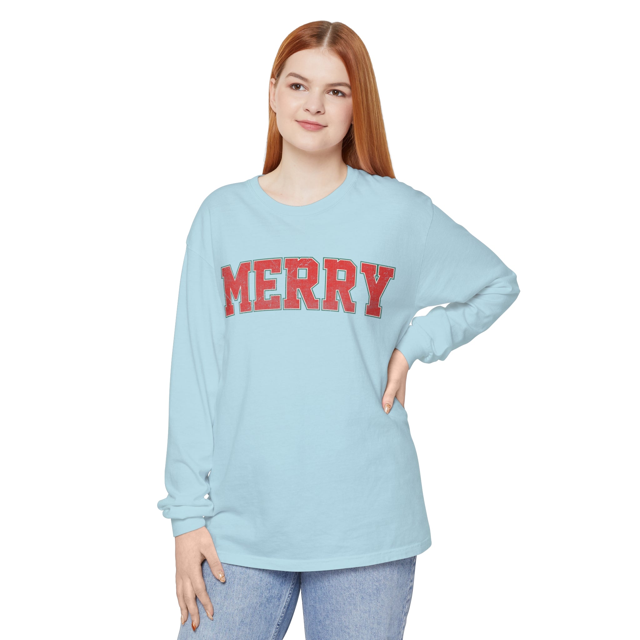 Long Sleeve Merry Shirt, Christmas Long Sleeve Shirt, Christmas Gift, Merry Christmas Tee, Merry Christmas Long Sleeve Shirt