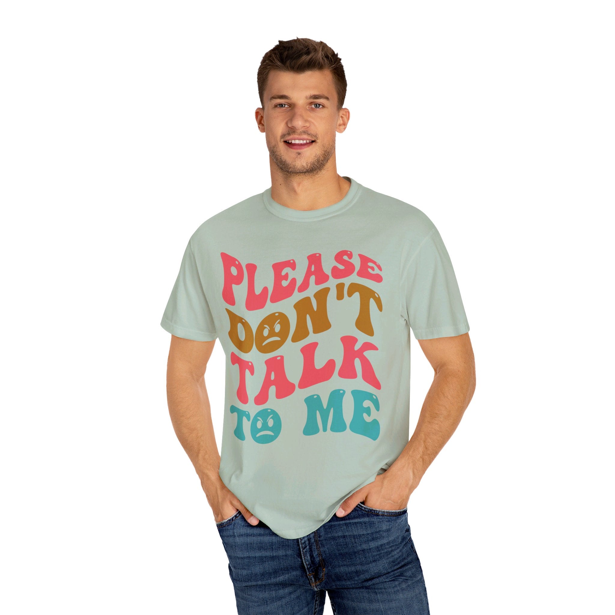 Please don't talk to me shirt, Funny introvert shirt, Words on back retro, Sarcastic introvert gift