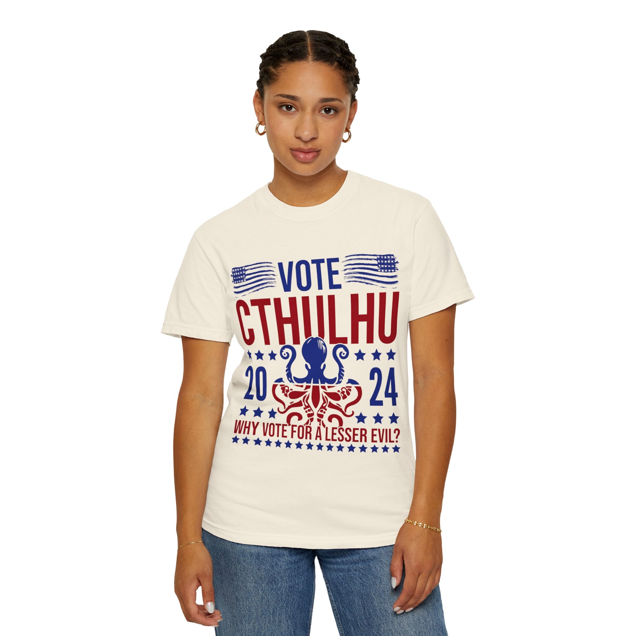 UNIDAZE Vote Cthulhu Shirt, Funny Political Satire Shirt, Funny 2024 Election Shirt, Greater Evil Shirt, Lovecraftian Gift, Horror Lovers Printify Cotton Crew neck cthulhu cthulhu gift cthulhu shirt DTG election funny 2024 election funny election shirt greater evil horror lover lovecraft lovecraftian gift Men's Clothing Oversized politcal satire T-shirts TikTok Unisex vote cthulhu shirt Women's Clothing