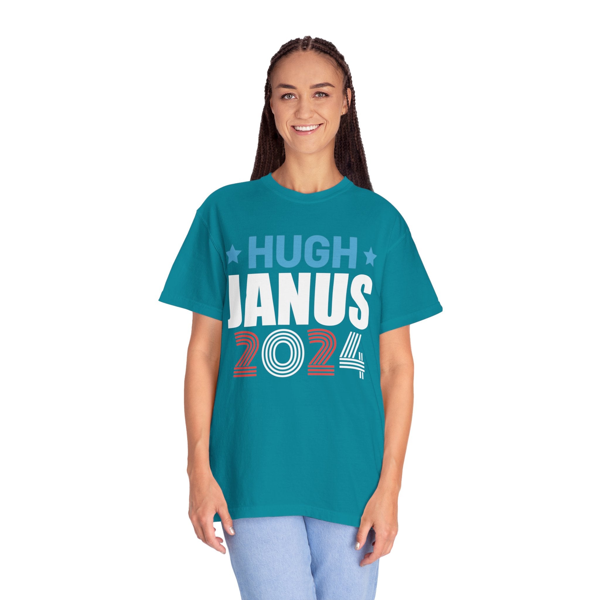 UNIDAZE Hugh Janus Hilarious Funny Political Unisex T-shirt Printify 2024 election tee 4th of july gift tee american politics barry mccockiner Cotton Crew neck dad gift DTG enorma scox funny election shirt funny political funny politics hilarious political hugh janus Men's Clothing offensive shirts Oversized political humor T-shirts TikTok Unisex usa political shirts Women's Clothing