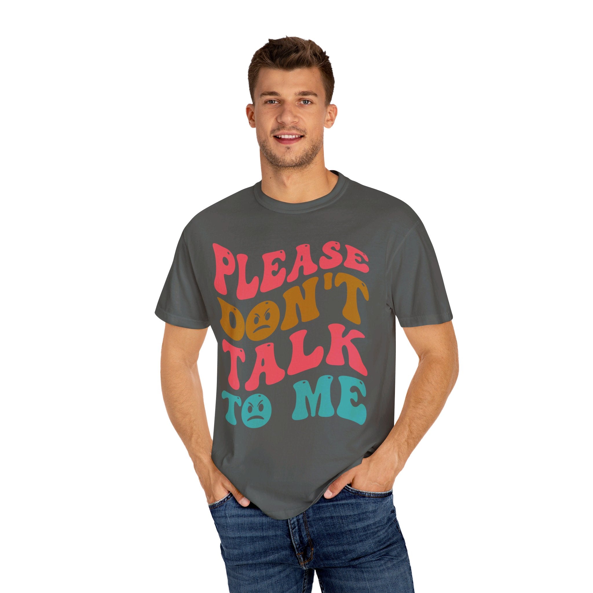 Please don't talk to me shirt, Funny introvert shirt, Words on back retro, Sarcastic introvert gift