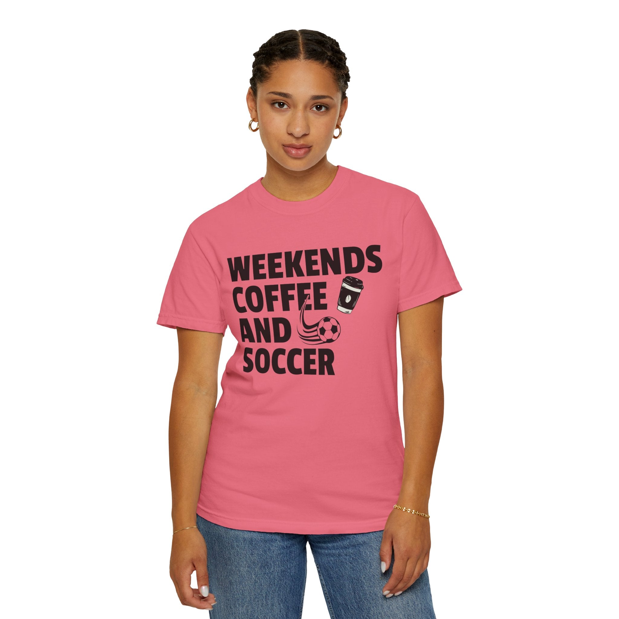 Weekends Coffee and Soccer Shirt For Soccer Lover, Sports Mom Tshirt For Mothers Day, Soccer Gift For Her, Game Day Gift Tee, Coffee T-Shirt