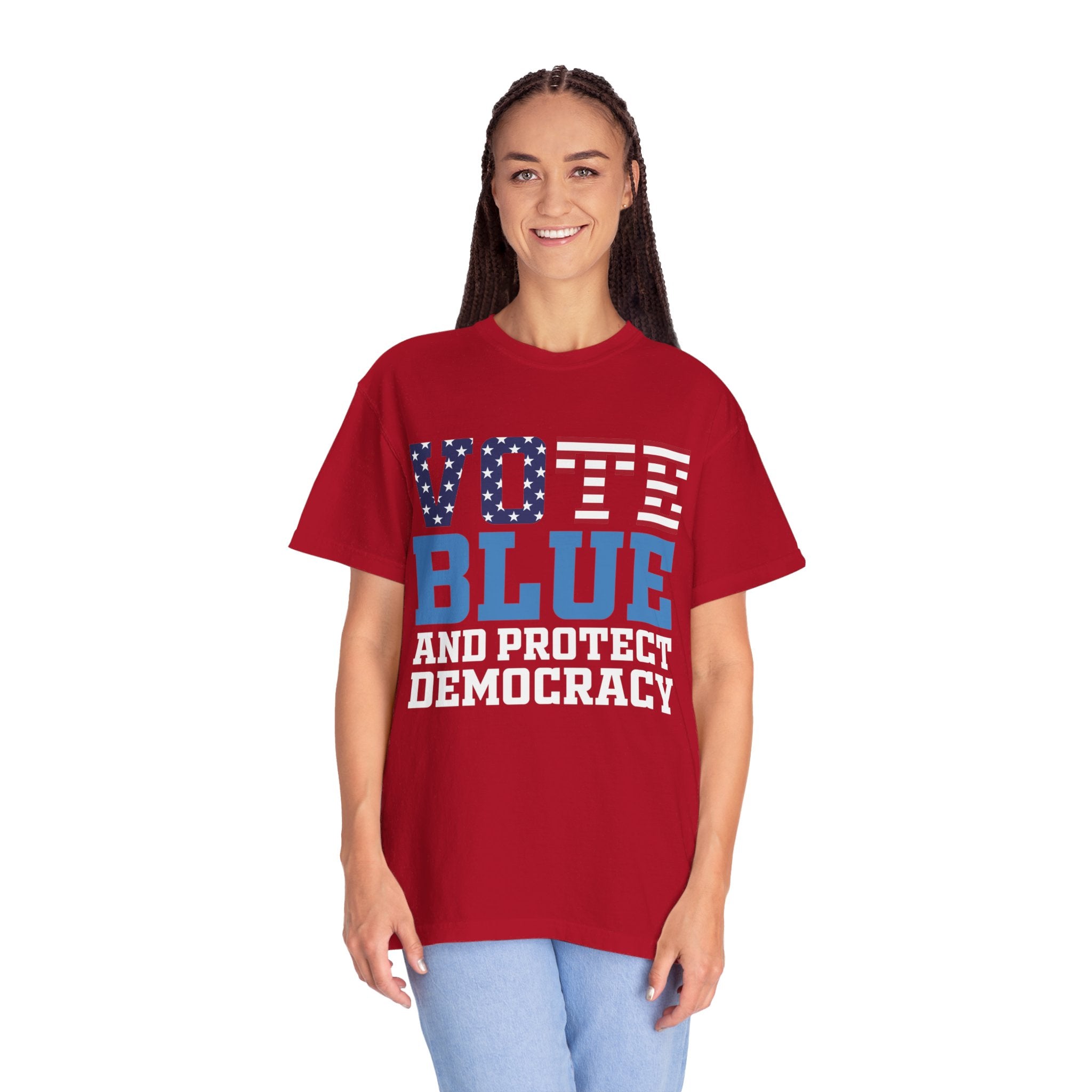 Vote Blue Save Democracy Premium T-Shirt, Democrat Shirt, Anti Trump Anti Fascist Shirt