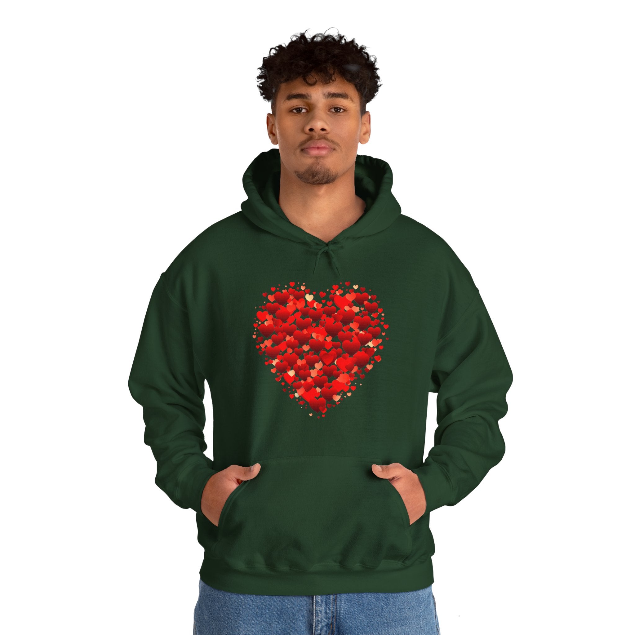 Valentines Day Red Double Heart Hoodie, Valentines Shirt, Valentines Double Heart Hoodie, Red Heart Shirt, Valentines Love Shirt, Love Sweater