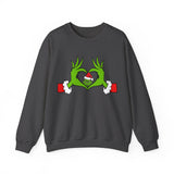 Christmas Heart Hands Graphic Sweatshirt, Christmas Sweatshirt, Xmas Clothing, Holiday Shirts, Christmas Gifts