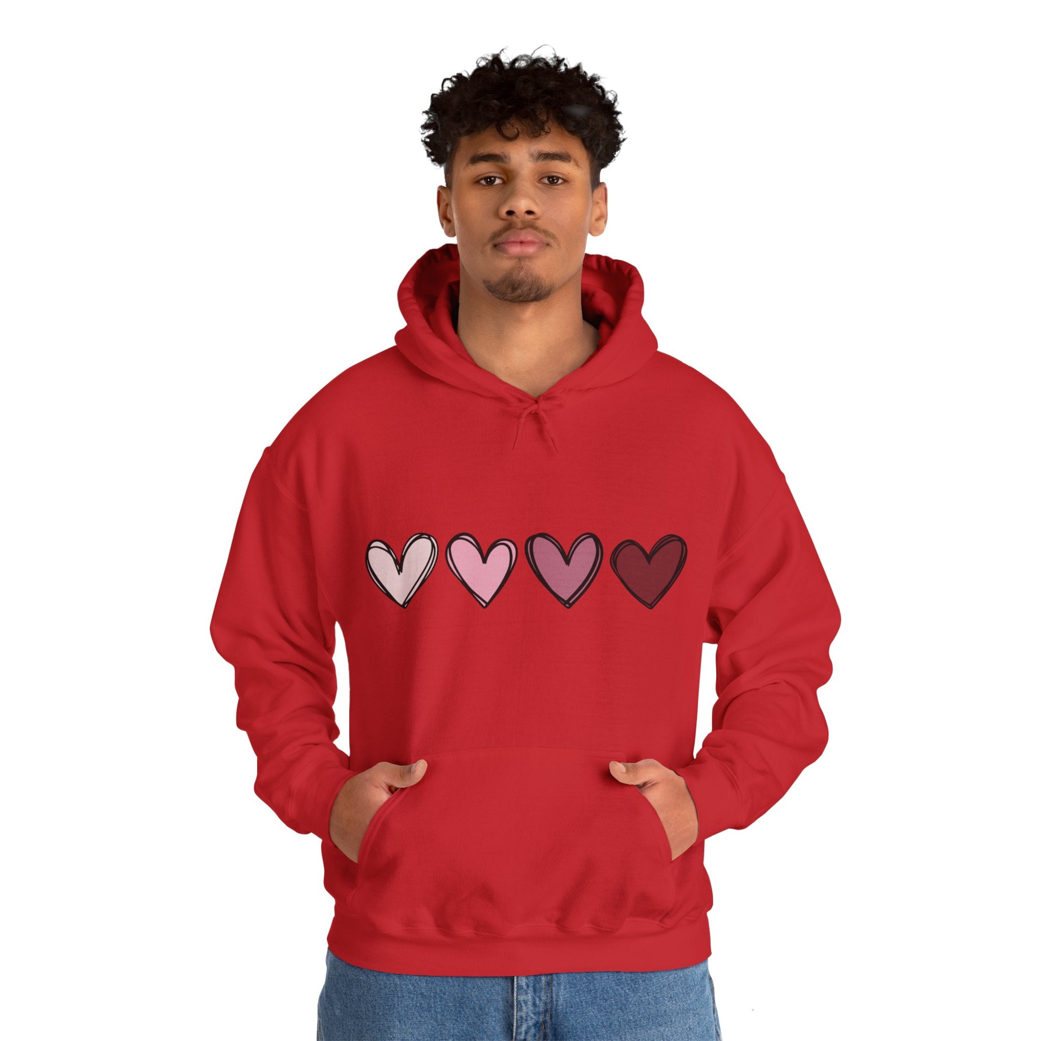 Valentine Double Heart Hoodie, Cute Valentine Hoodie, Valentine Sweatshirts, Vintage Valentine Hooded Sweatshirt, Valentine Pullover