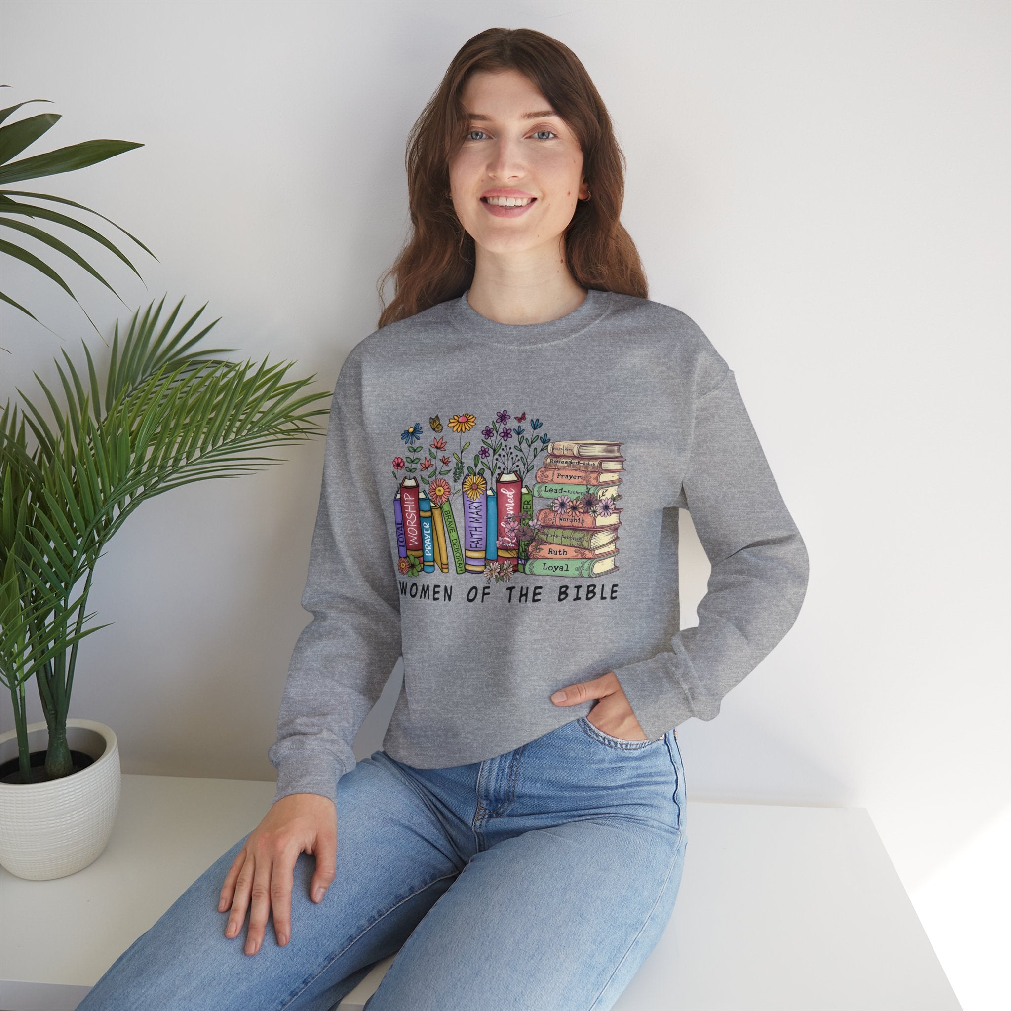 Women Of The Bible Sweatshirt, Floral Book Sweatshirt, Christian Women Sweatshirt, Jesus Book Shirt, Gift For Book Lover, Floral Shirt