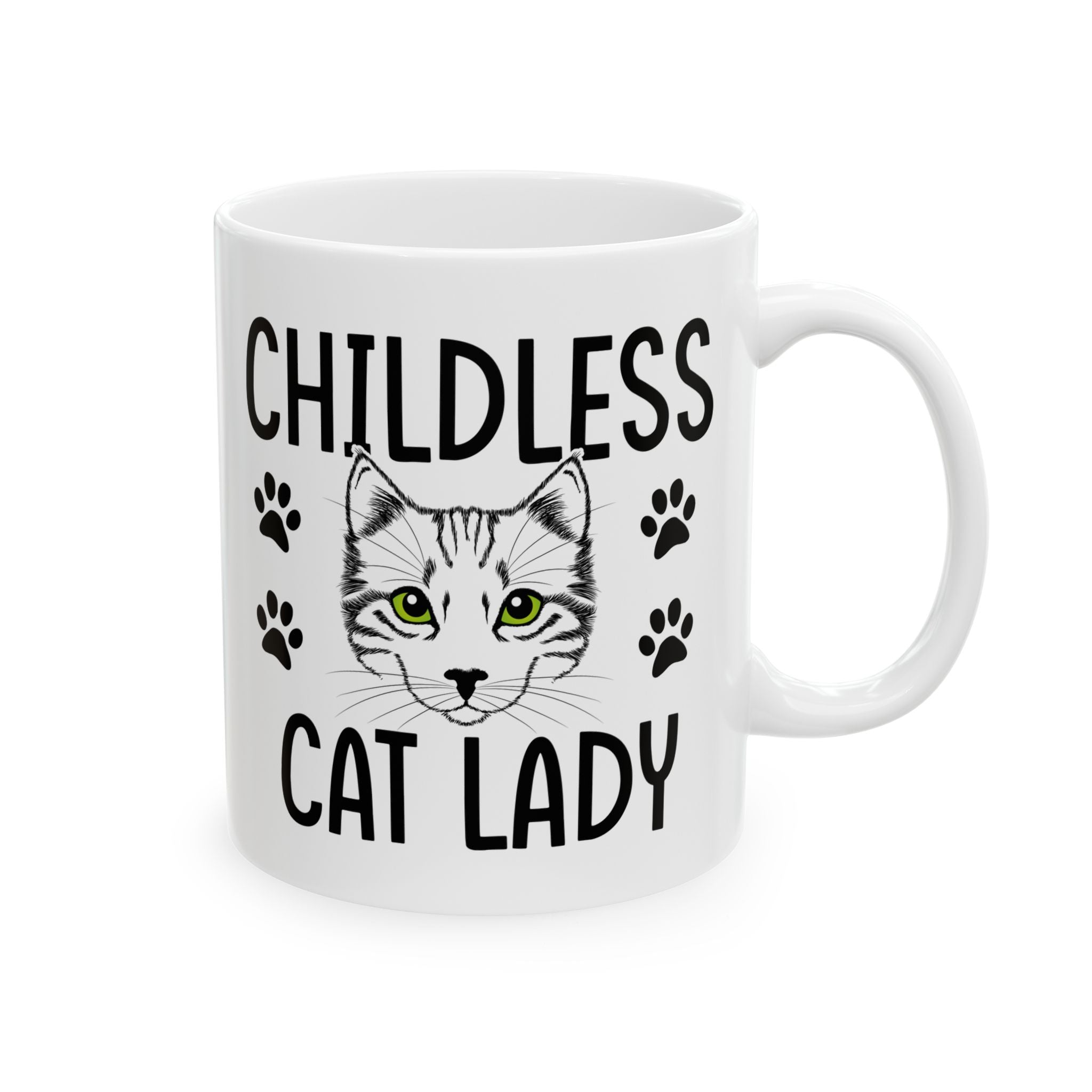 Childless Cat Lady Gift, Quirky Cat Coffee Mug, Funny Liberal Mug, Proud Childless Cat Lady Mug, Political Satire Gift, Gift for Cat Lover