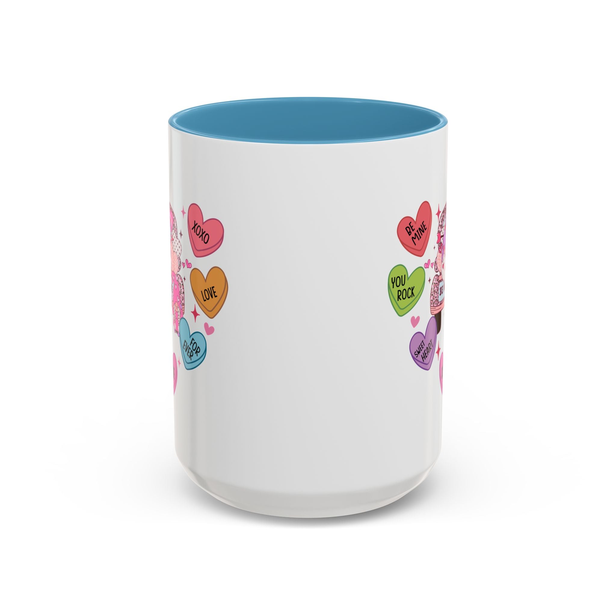 Candy Hearts Coffee Mug, Valentine's Conversation Hearts Mug, Valentines Day Coffee Mug, 15 oz 11 oz Mug, Pink Hearts Coffee Mug, Valentines Kitchen, Gift for Her