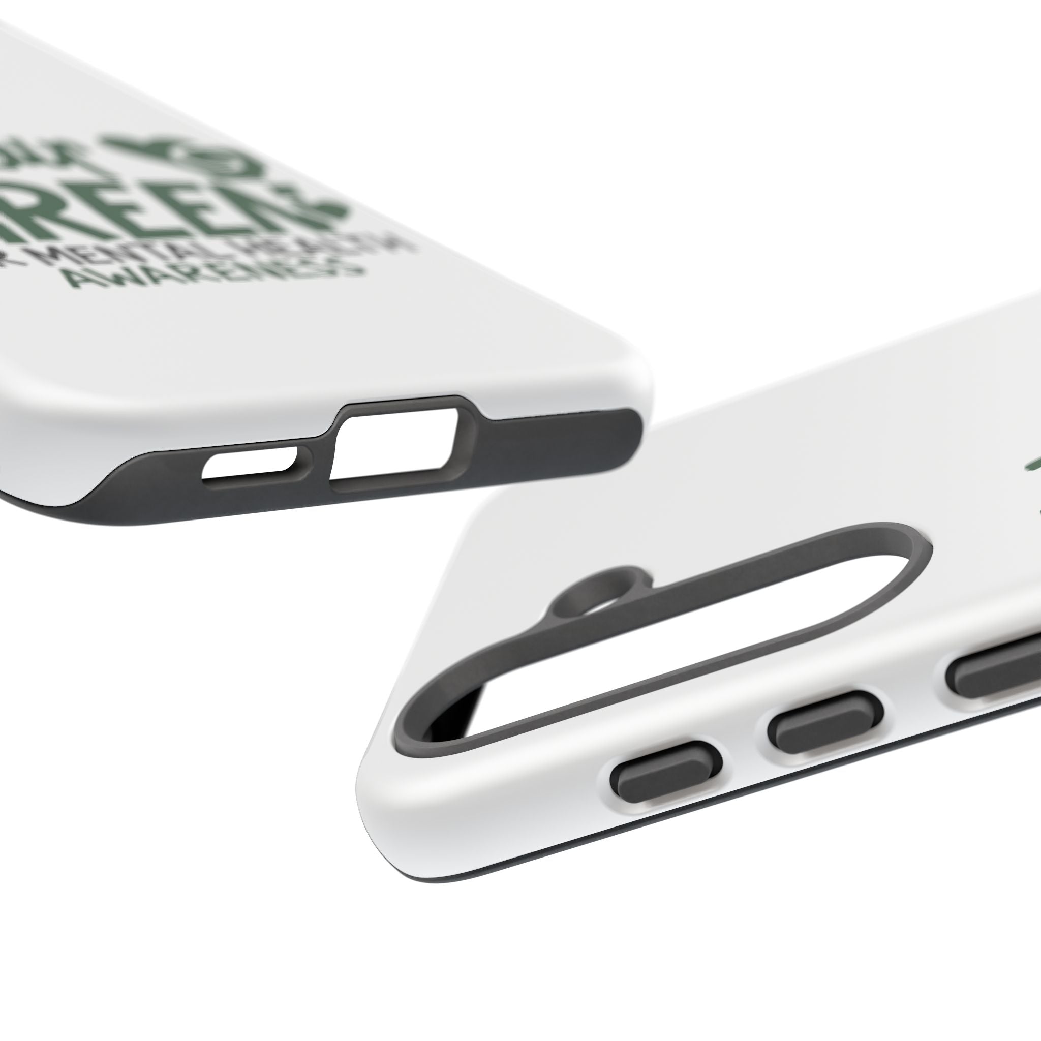 I Wear Green For Mental Health Awareness Phone Cases, Mental Health Matters Phone Case, Inspirational Phone Case, Motivational Phone Case, iPhone, Google Pixel & Samsung Galaxy