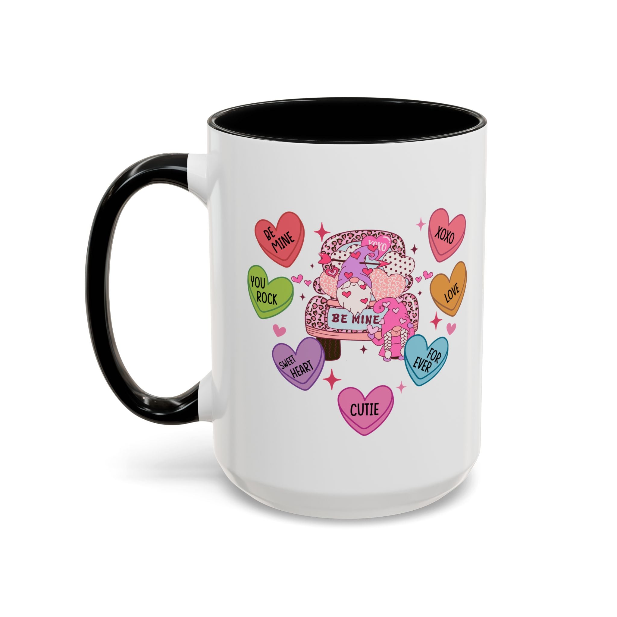 Candy Hearts Coffee Mug, Valentine's Conversation Hearts Mug, Valentines Day Coffee Mug, 15 oz 11 oz Mug, Pink Hearts Coffee Mug, Valentines Kitchen, Gift for Her