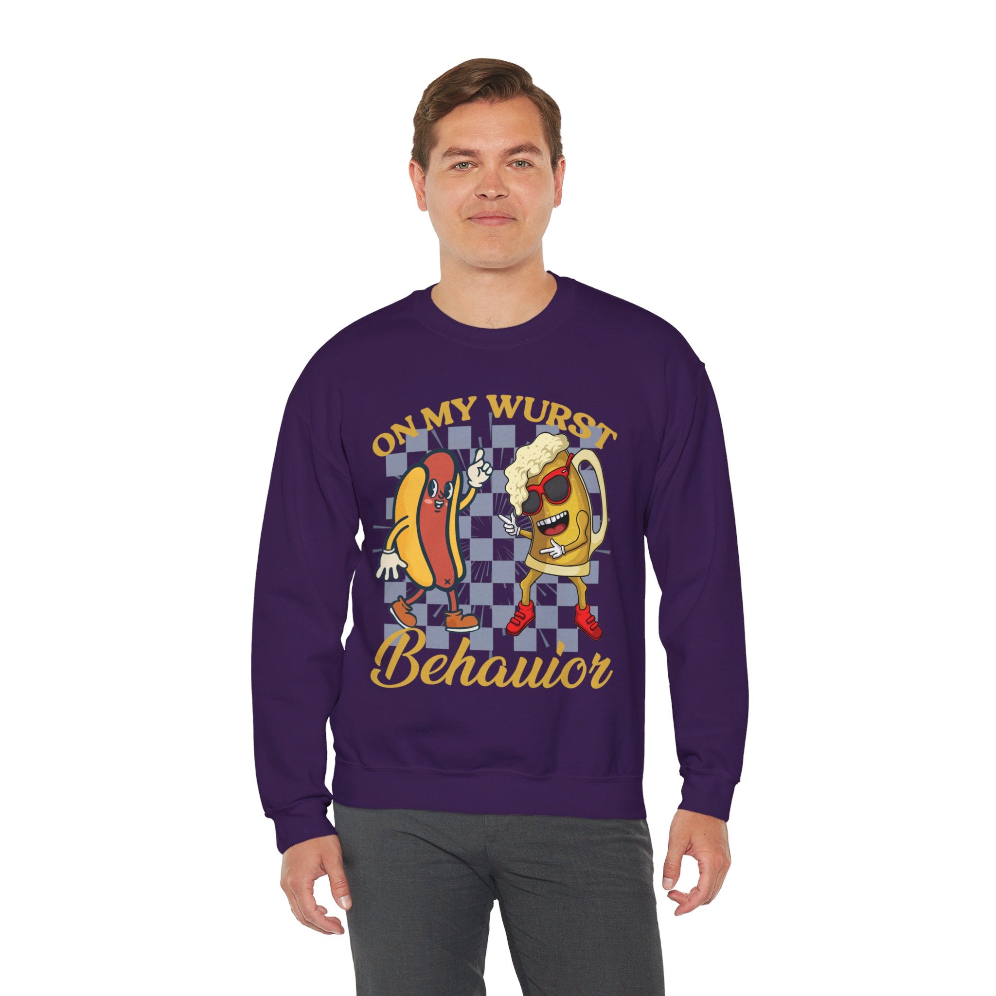Funny Oktoberfest Sweatshirt, Wurst Behavior Schnitzel Faced Sweater, Group Drinking Shirts, Oktoberfest Shirts
