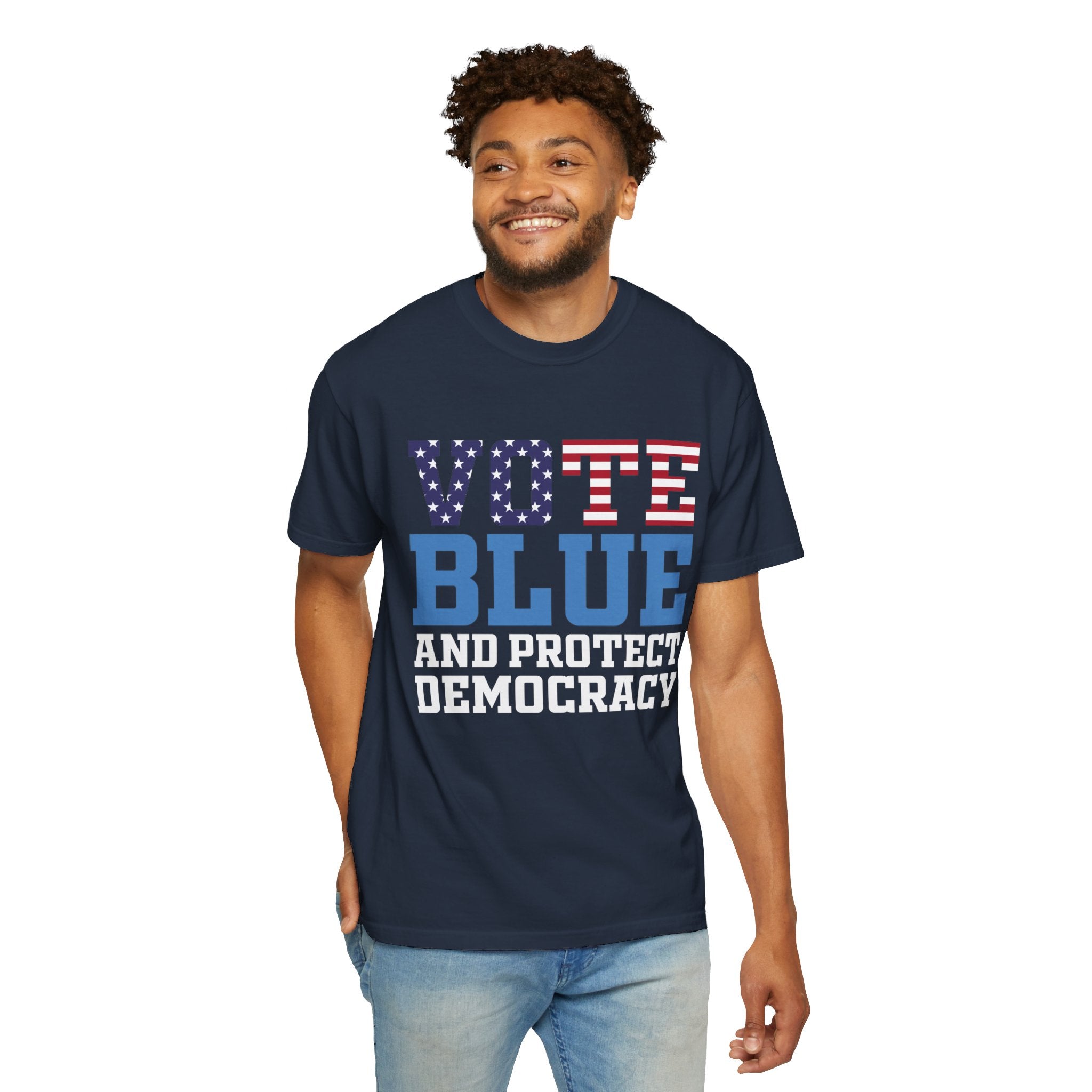 Vote Blue Save Democracy Premium T-Shirt, Democrat Shirt, Anti Trump Anti Fascist Shirt