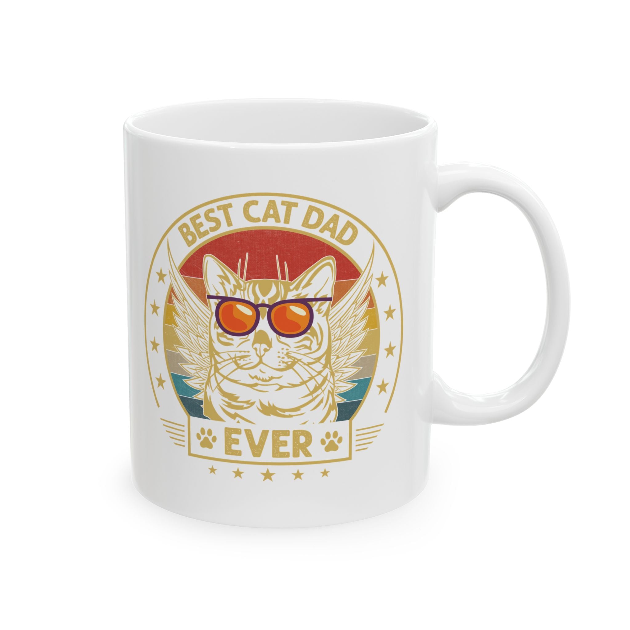 Best Cat Dad Ever Mug Gift For Cat Dad Mug Vintage Cat Dad Retro Gift Cat Dad Fathers Day Gift Cat Dad Coffee Mug Retro Cat Dad Gift Fathers