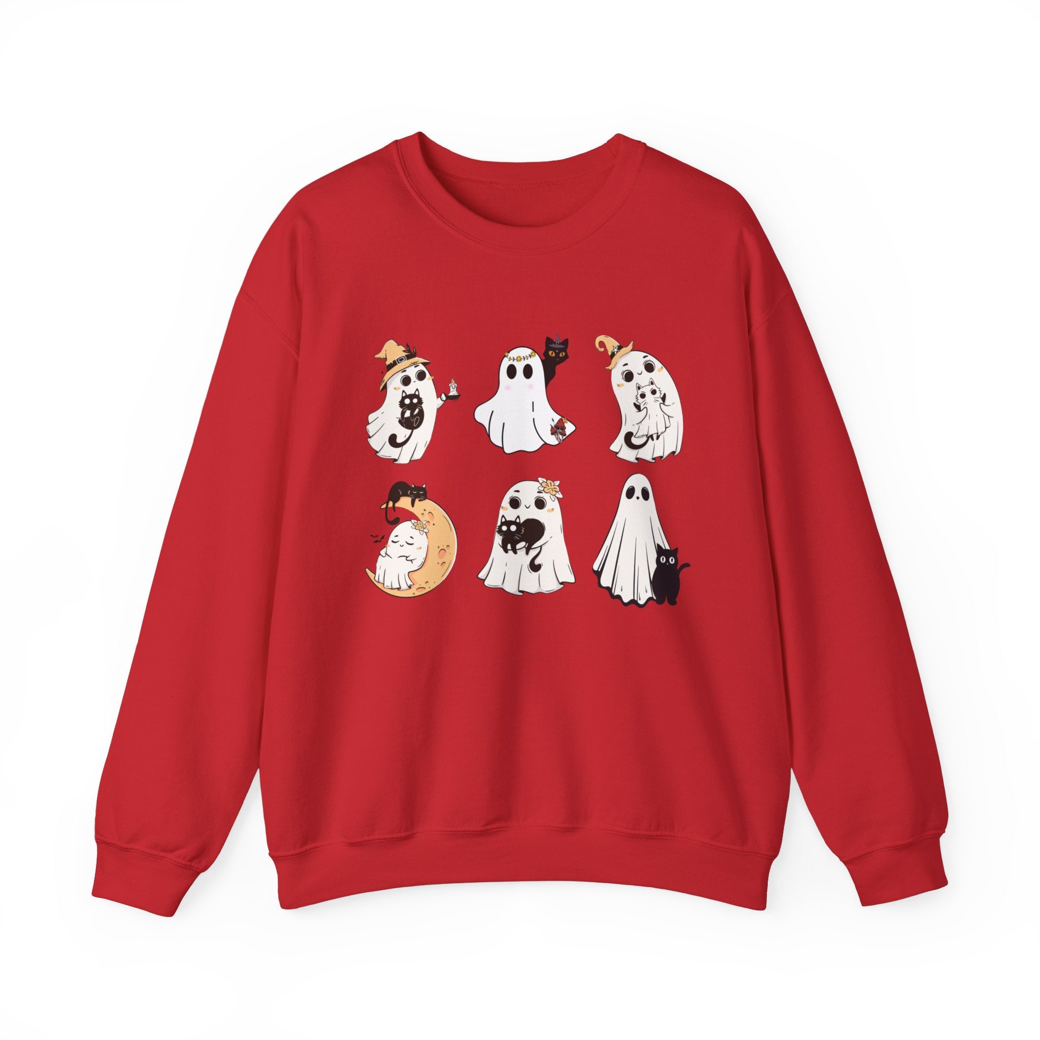 Ghost Cat Sweatshirt, Cat Halloween Shirt, Cat Ghost T-Shirt, Cat Lover Tshirt, Spooky Season Shirt, Halloween Sweater,Trendy Halloween Gift