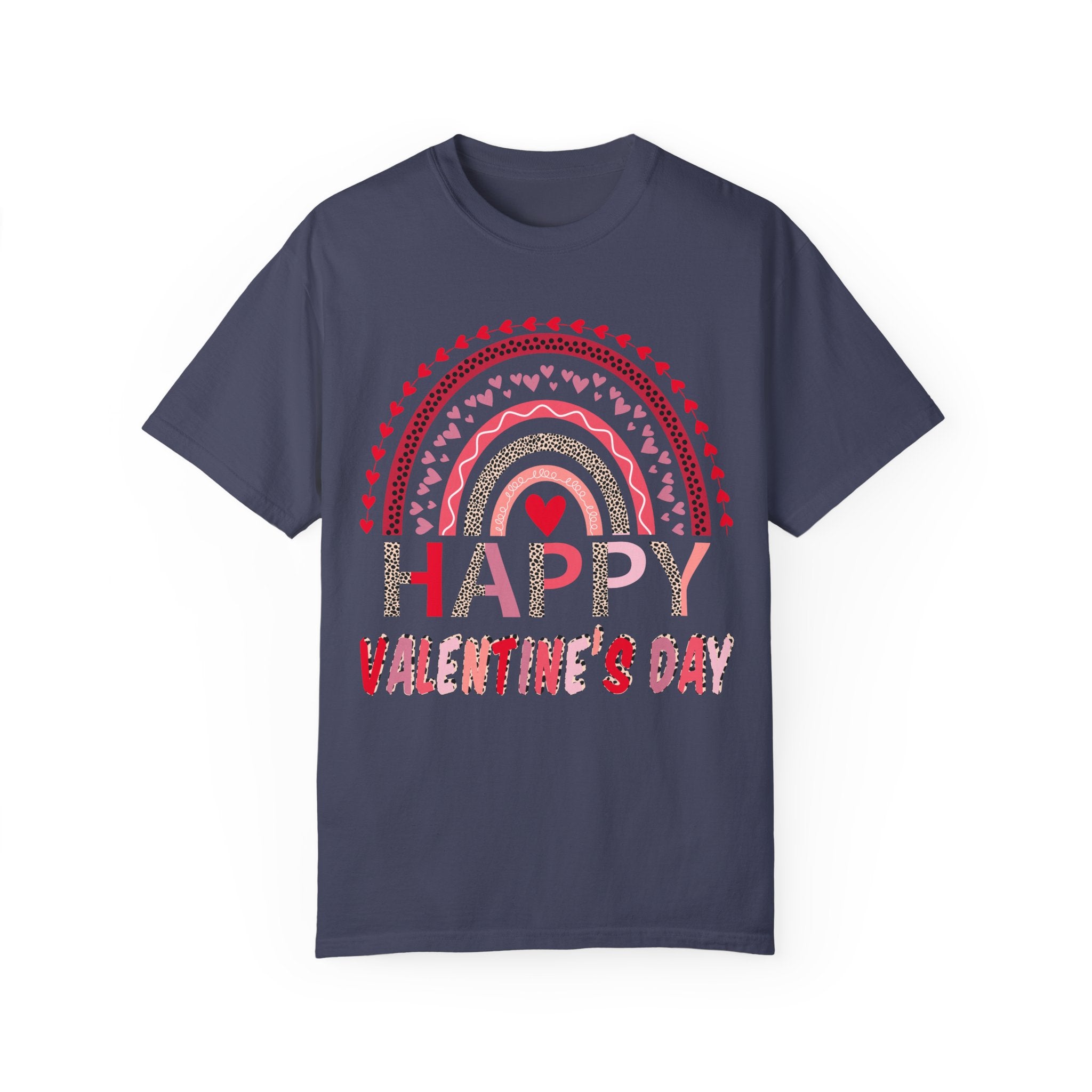 Leopard Rainbow Valentines Day Shirt, Happy Valentines Day Tshirt, Valentines Shirt, Gift for Couples Shirt, Couple Matching Shirt, Leopard Tee