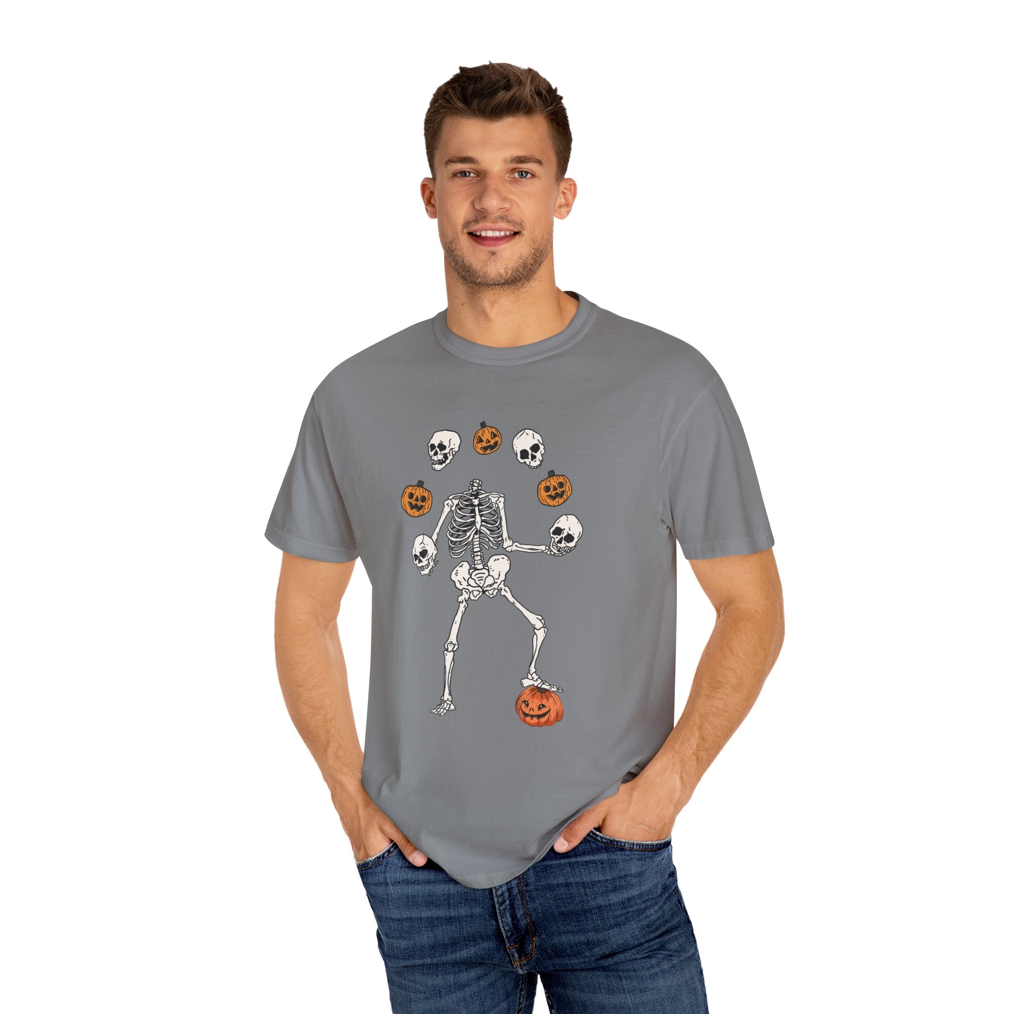 Dancing Skeleton Pumpkin Shirt, Retro Halloween Shirt, Womens Halloween Shirt, Cute Fall Shirt, Spooky Season, Pumpkin Face