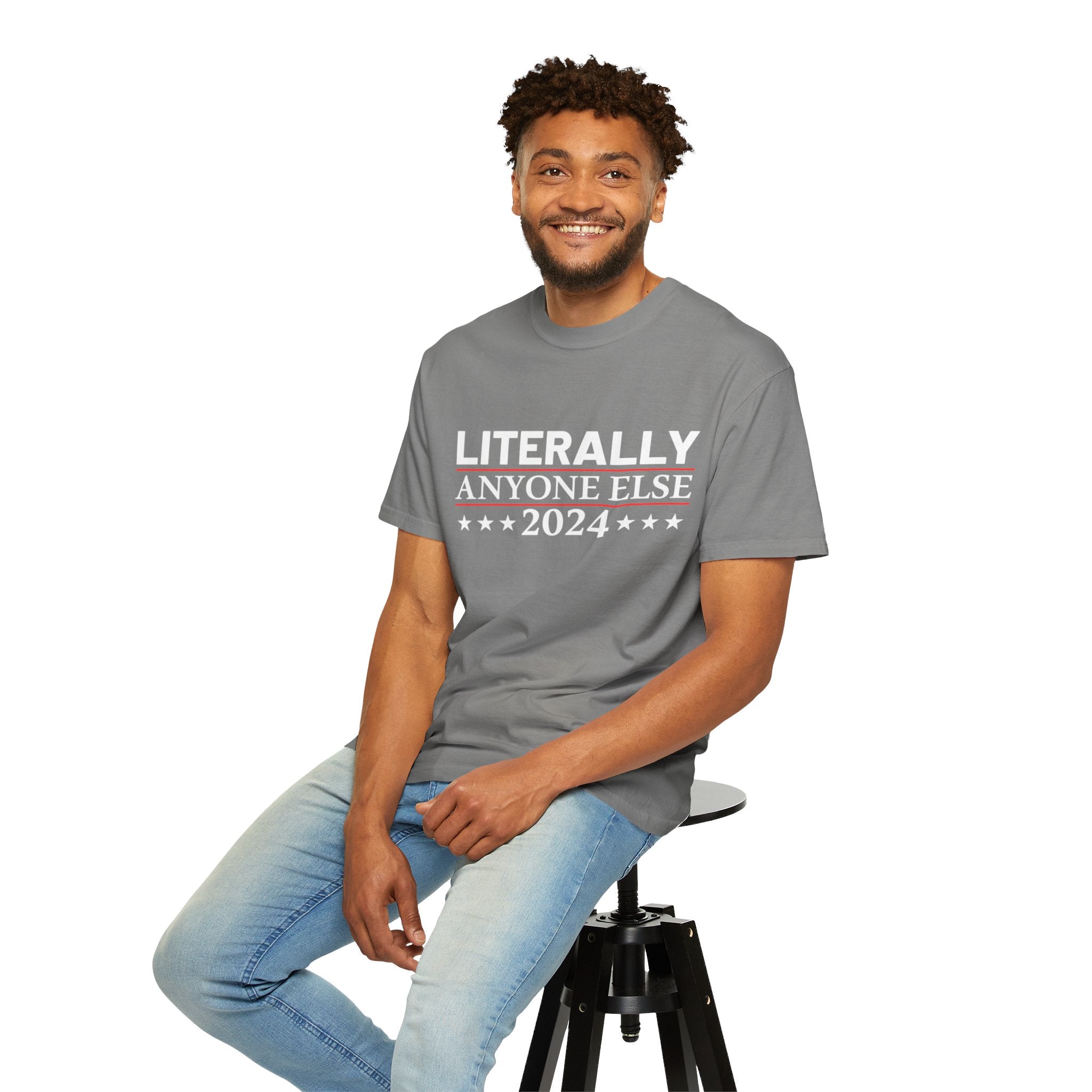 UNIDAZE Literally Anyone Else2024-Funny Political Shirt, Election 2024 Shirt, Funny Political Gifts, Republican Shirt, Anti Democrat Shirt, Patriot Shirt Printify 4th of July shirt 4th of July Shirts American Flag Shirt Anti Democrat Shirt Conservative Shirt Cotton Crew neck DTG election 2024 shirt Freedom Shirt Funny Election Men's Clothing Oversized Patriotic Shirt Political Shirts President Election Republican Shirt T-shirts TikTok Unisex vote 2024 shirt Women's Clothing