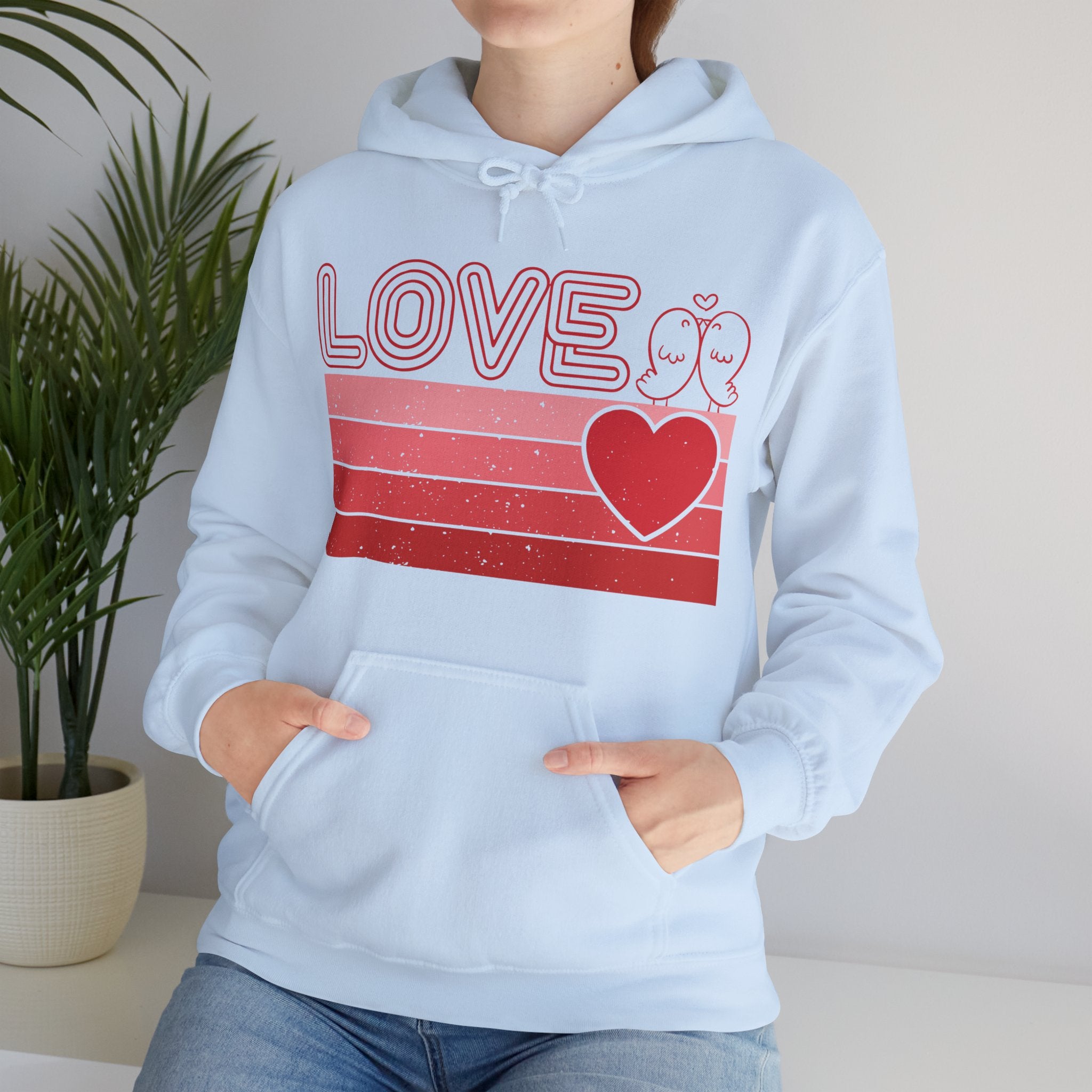 Retro Love Valentines Day Hoodie, Valentines Day Shirts For Woman, Heart Hooded Sweatshirt, Cute Valentine Shirt, Valentines Day Gift, Valentines Gift