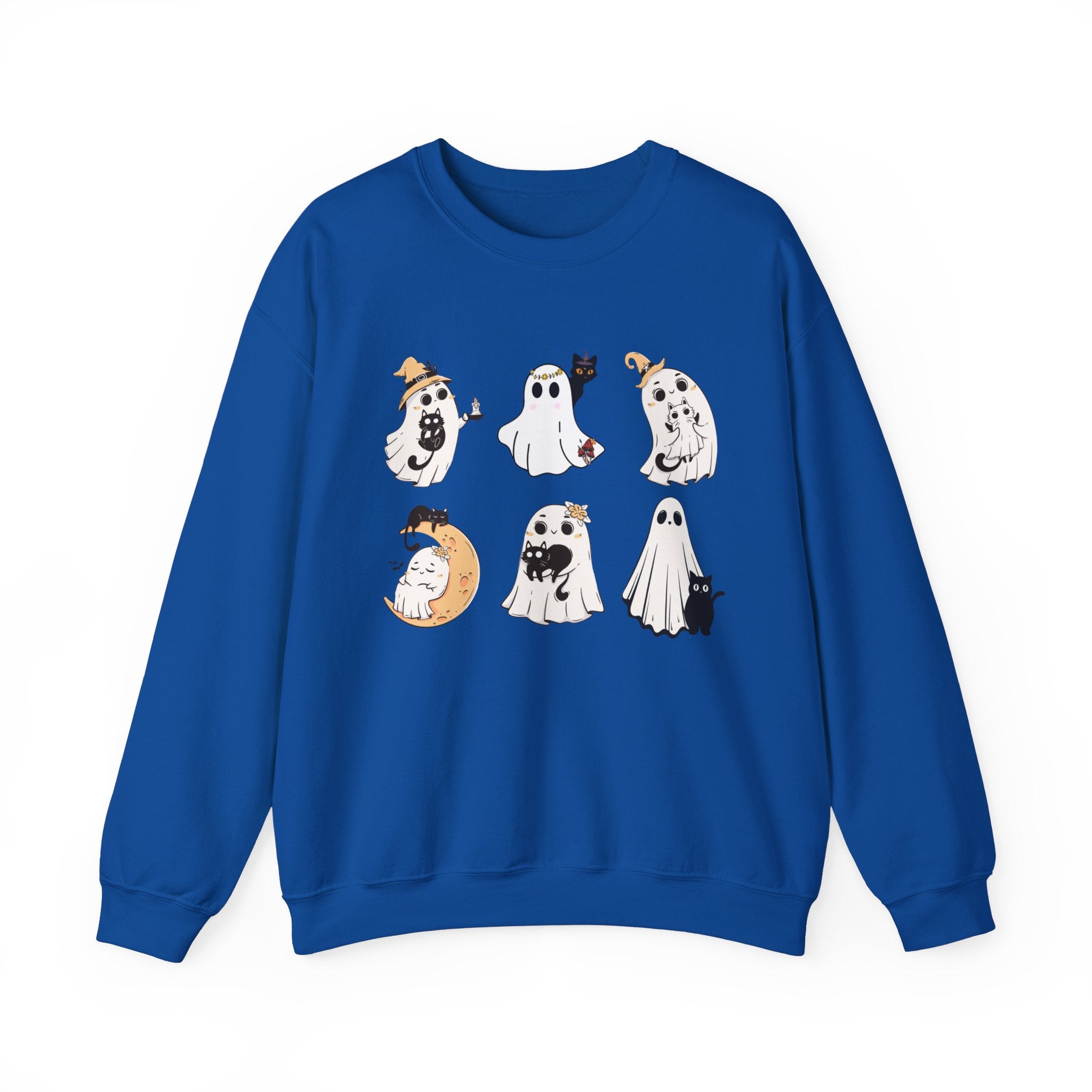 Ghost Cat Sweatshirt, Cat Halloween Shirt, Cat Ghost T-Shirt, Cat Lover Tshirt, Spooky Season Shirt, Halloween Sweater,Trendy Halloween Gift