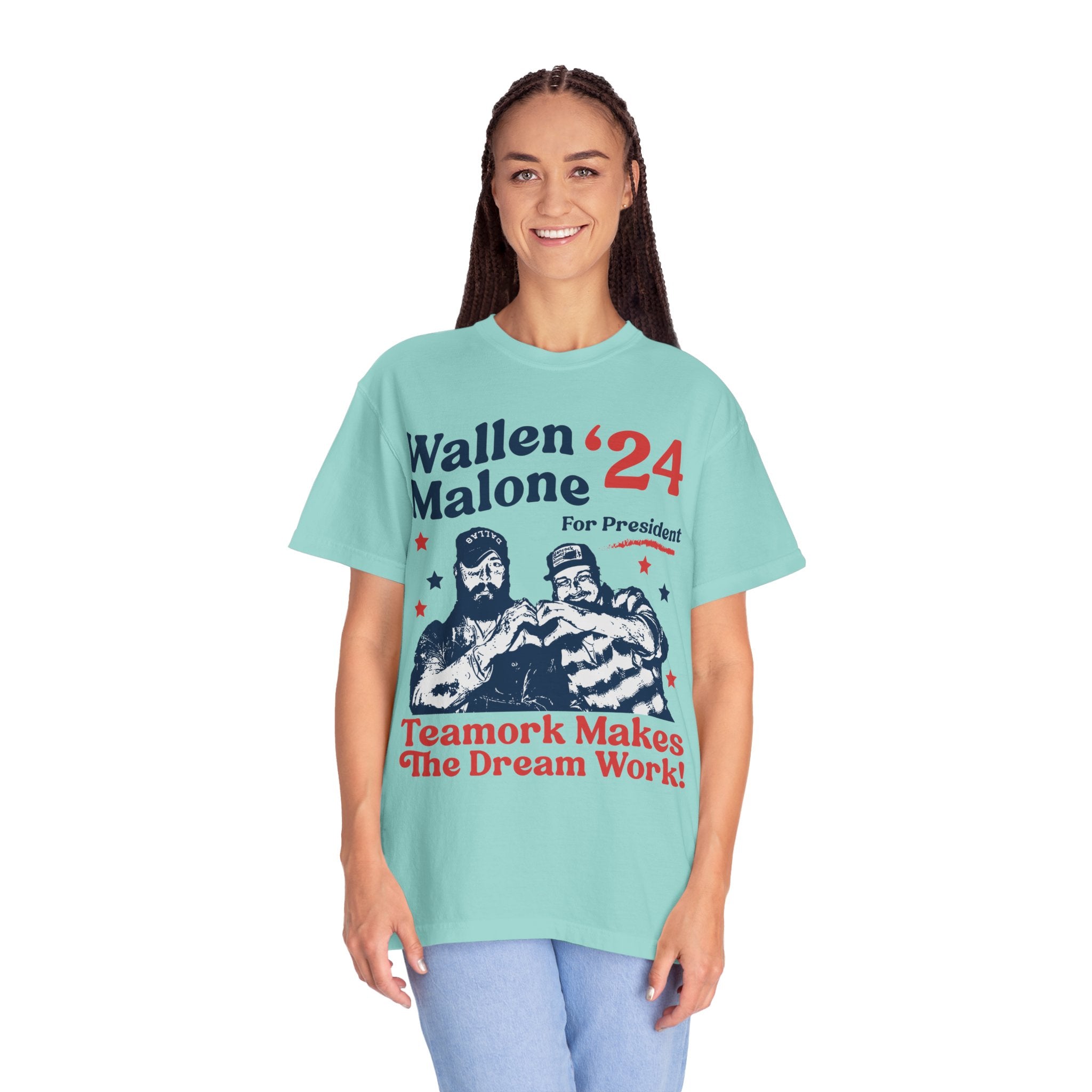 Wallen Malone 2024 For President, Funny '24 Election Graphic Tee, Vintage Inspired Humor Concert Music T-Shirt, Had Some Help