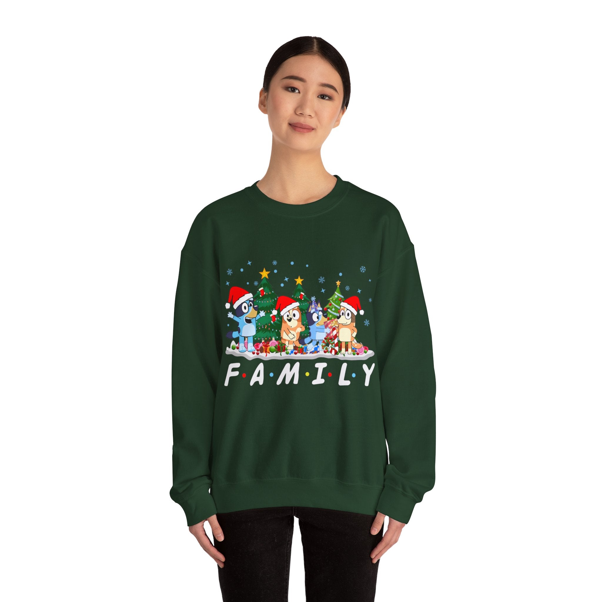 Christmas Bluey Family Sweatshirt, Bluey Party Family Xmas Shirt, Funny Christmas Shirt, Christmas Bluey Sweatshirt, Bluey Party Christmas