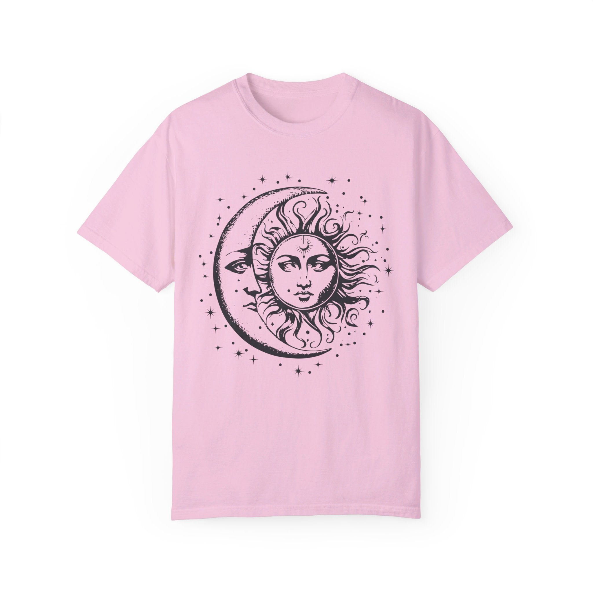 Celestial Shirt, Moon Phase T-shirt, Boho Mystical Moon And Sun Tee, Boho Moon Outfit, Spiritual Moon Unisex Clothing Gifts