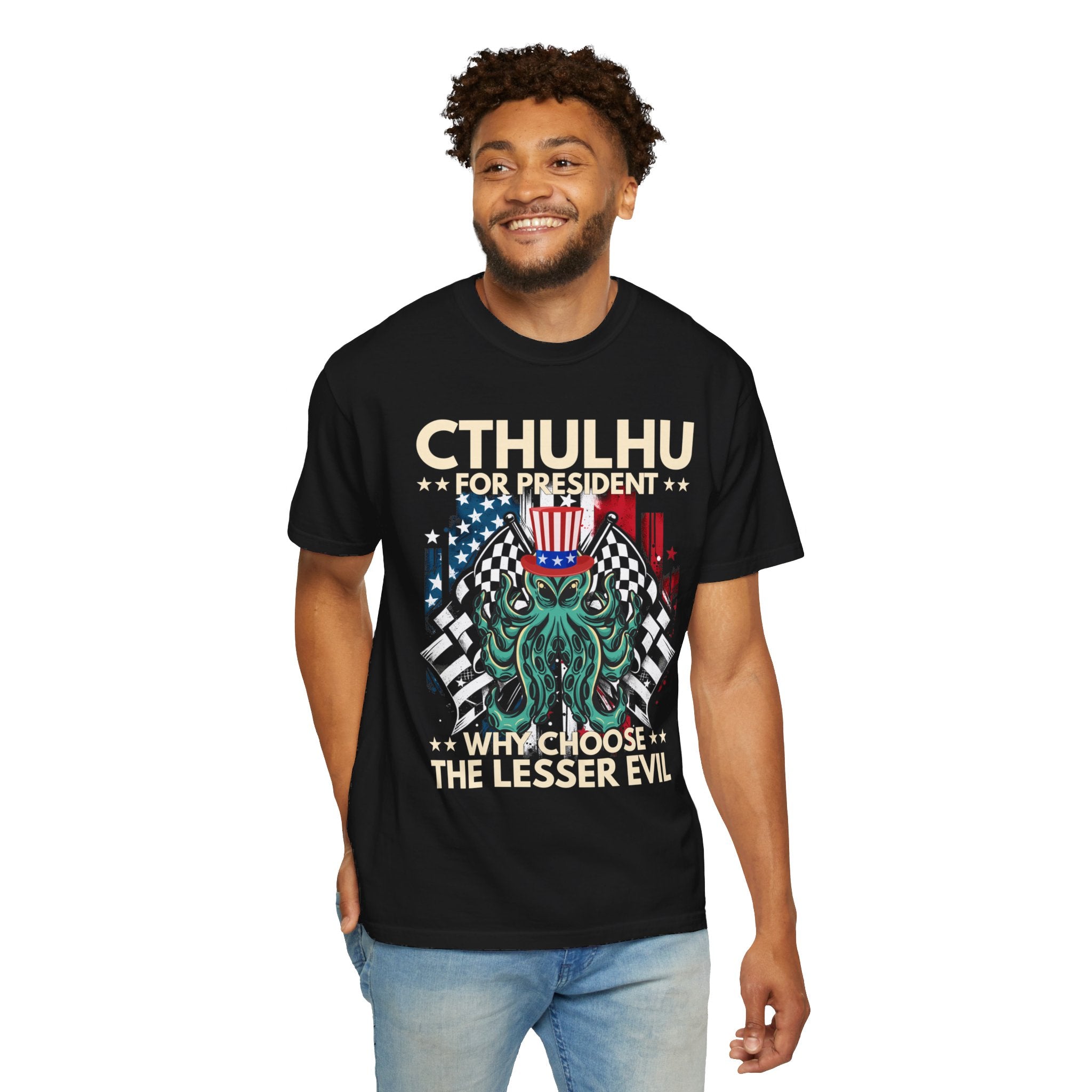 UNIDAZE CTHULHU PRESIDENT shirt, vote Cthulhu shirt, Cthulhu shirt funny political shirt, election shirt, Lovecraft shirt, Lovecraftian shirt Printify Cotton Crew neck cthulhu cthulhu gift cthulhu shirt DTG election funny 2024 election funny election shirt greater evil horror lover lovecraft lovecraftian gift Men's Clothing Oversized politcal satire T-shirts TikTok Unisex vote cthulhu shirt Women's Clothing