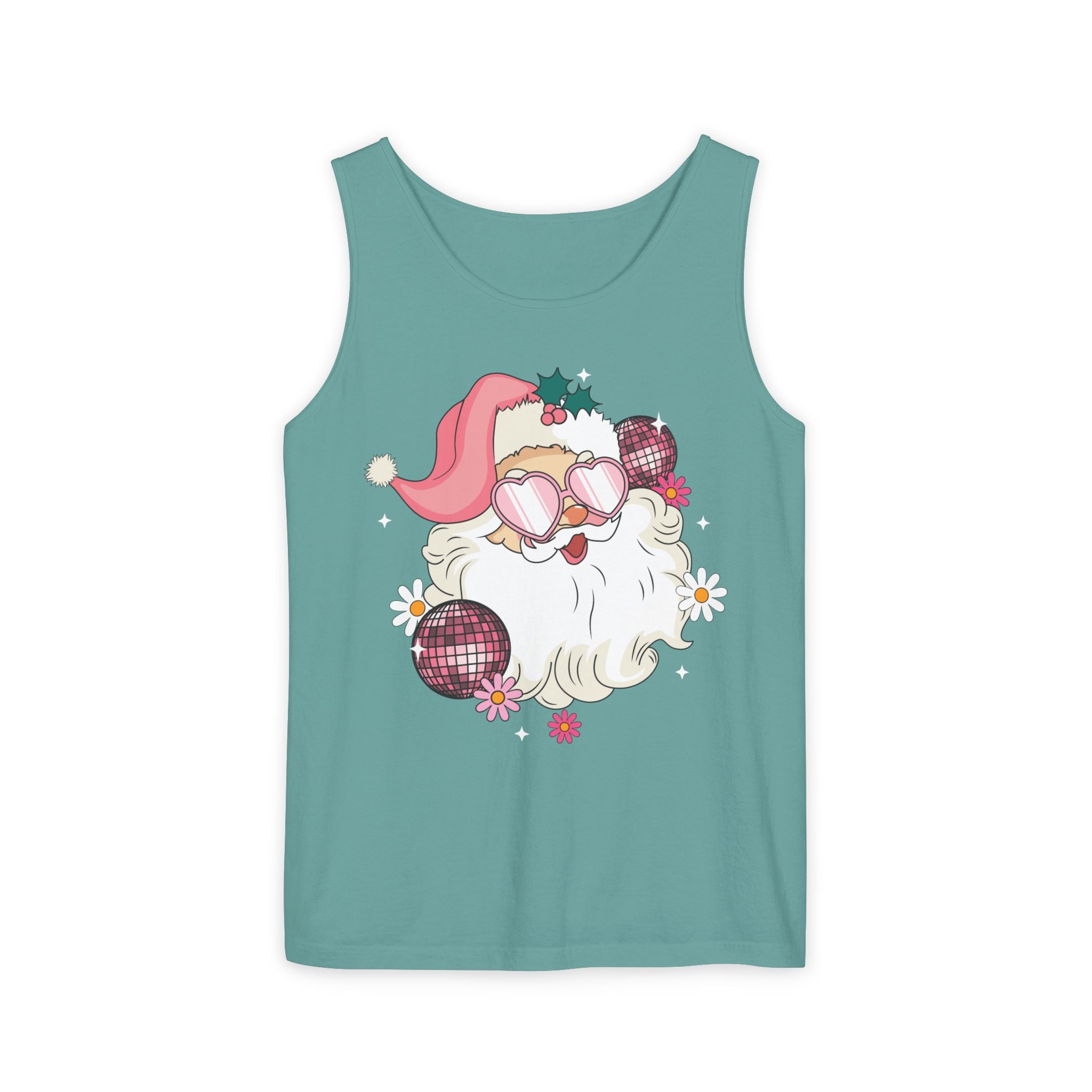 Women Christmas Tank Top, Santa Face Tank Top, Xmas Tank Tops, Cute Christmas Mom Tanks, Secret Santa Gift for Women, Christmas Racerback